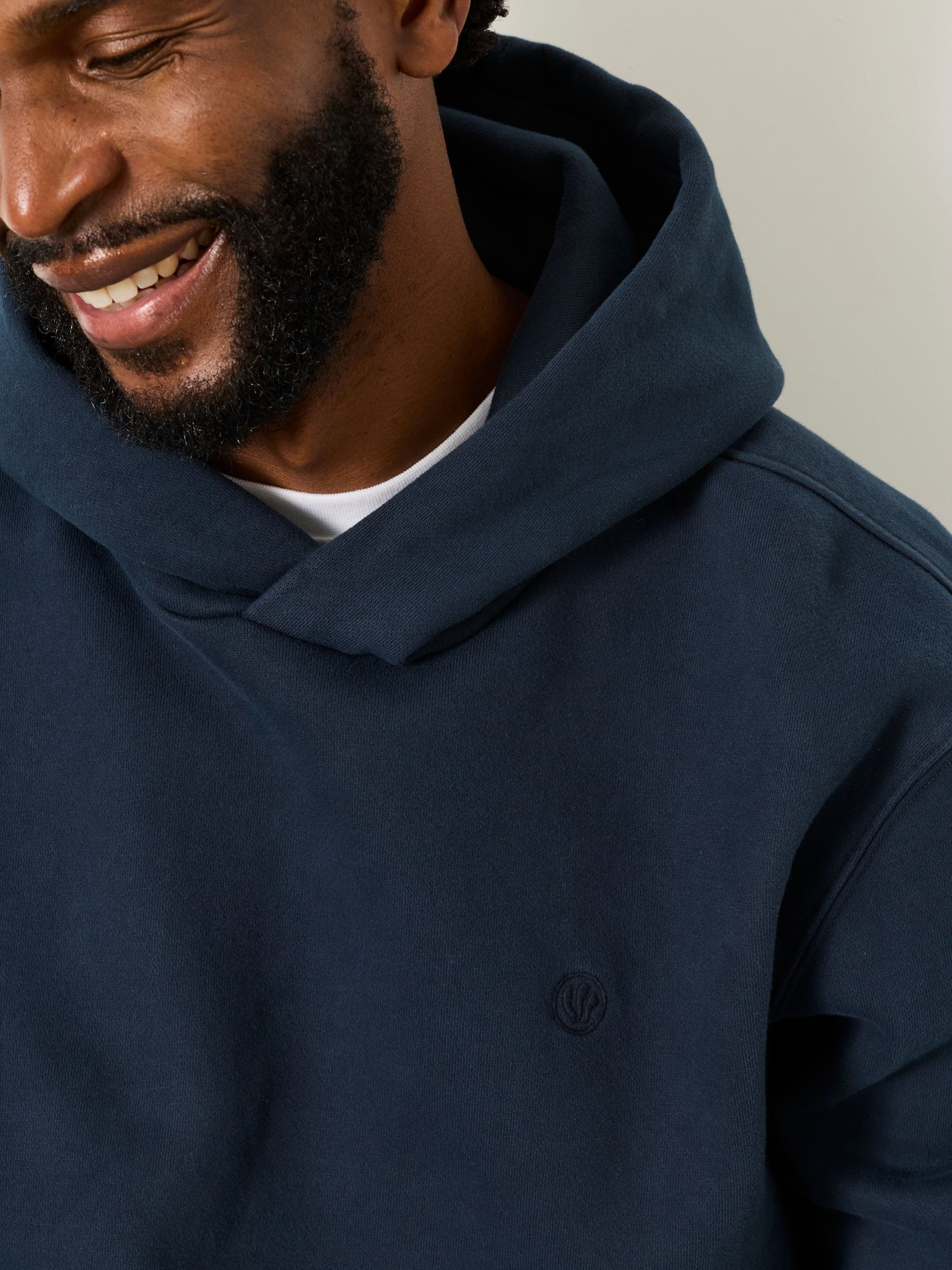 Hayle Navy Overhead Hoodie - Image 3 of 6