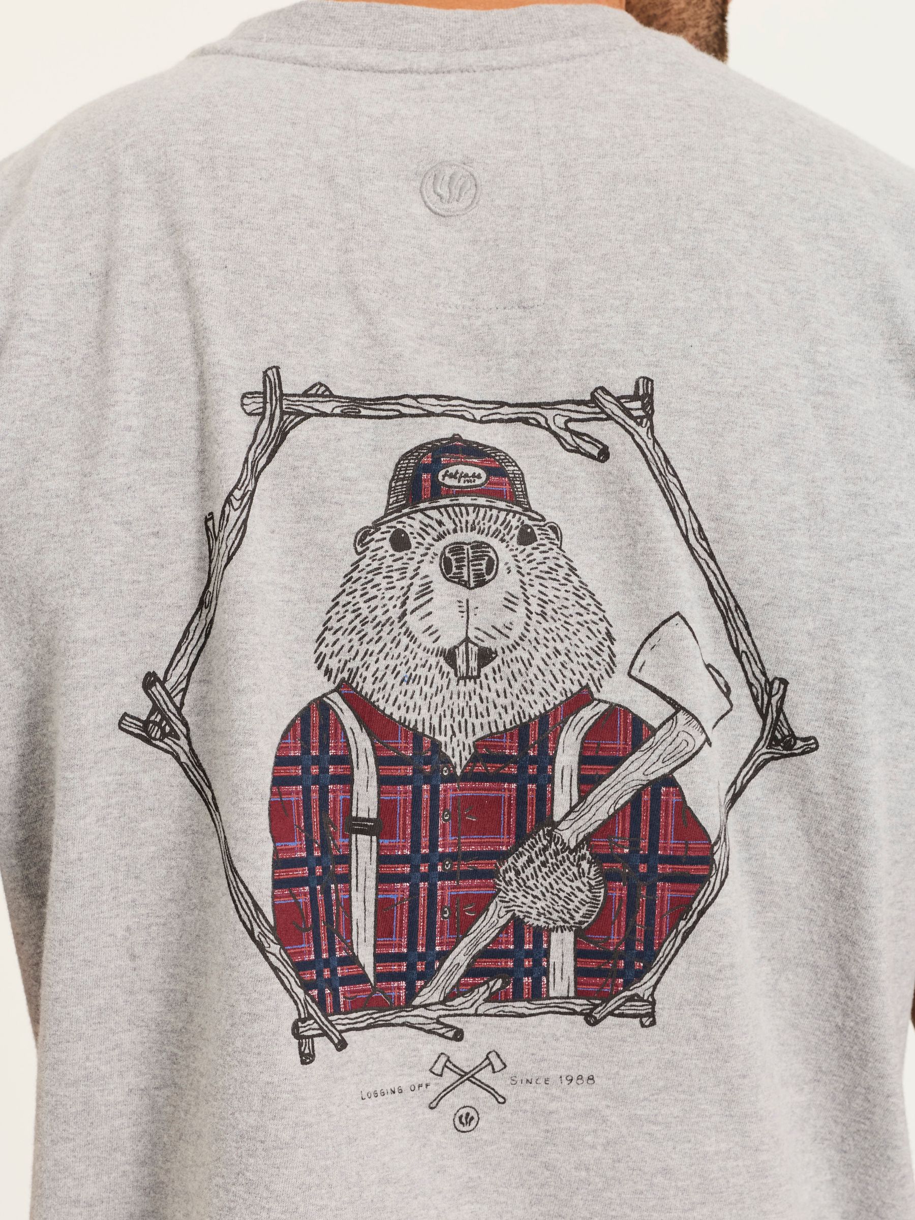 Grey BeaverJack Graphic T-Shirt - Image 5 of 7