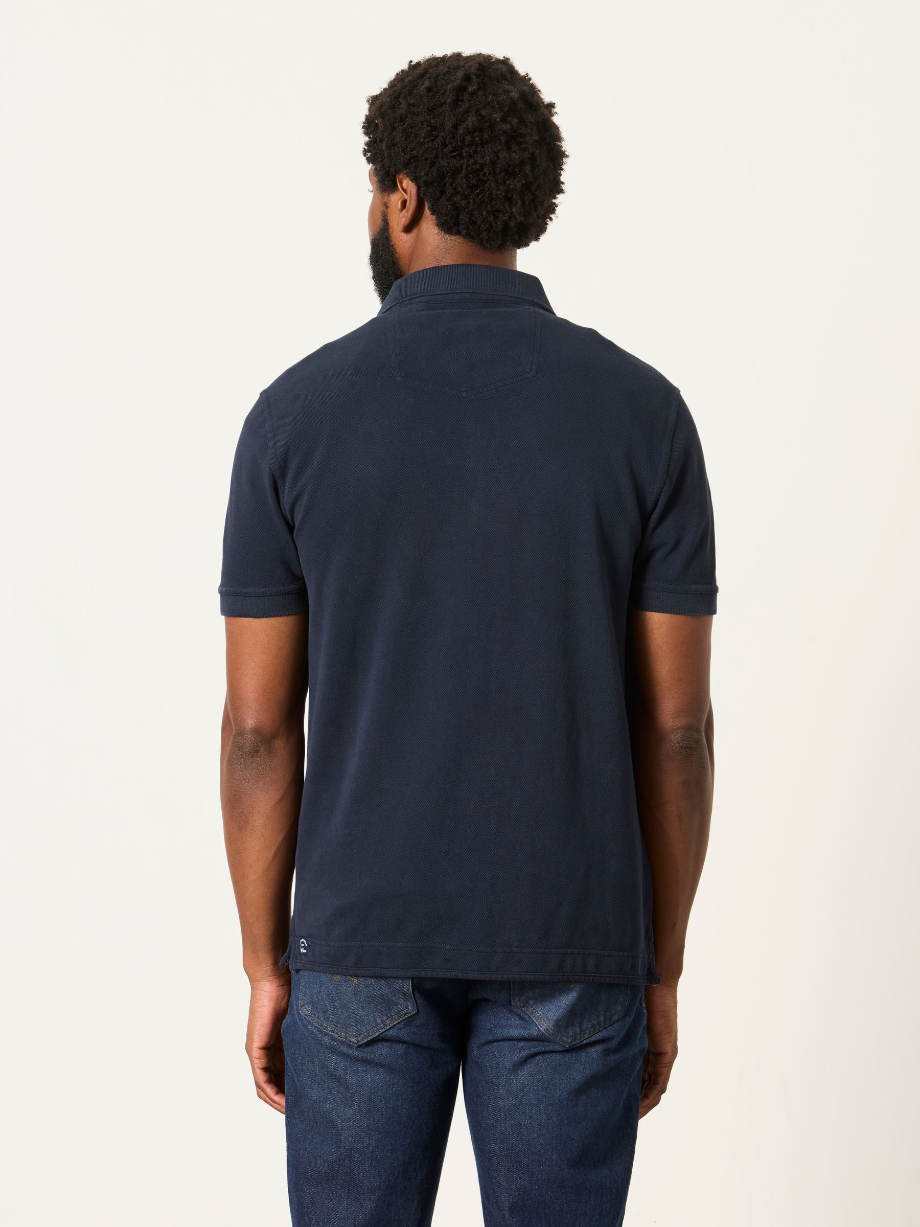 Navy Short Sleeve Pique Polo Shirt - Image 2 of 6
