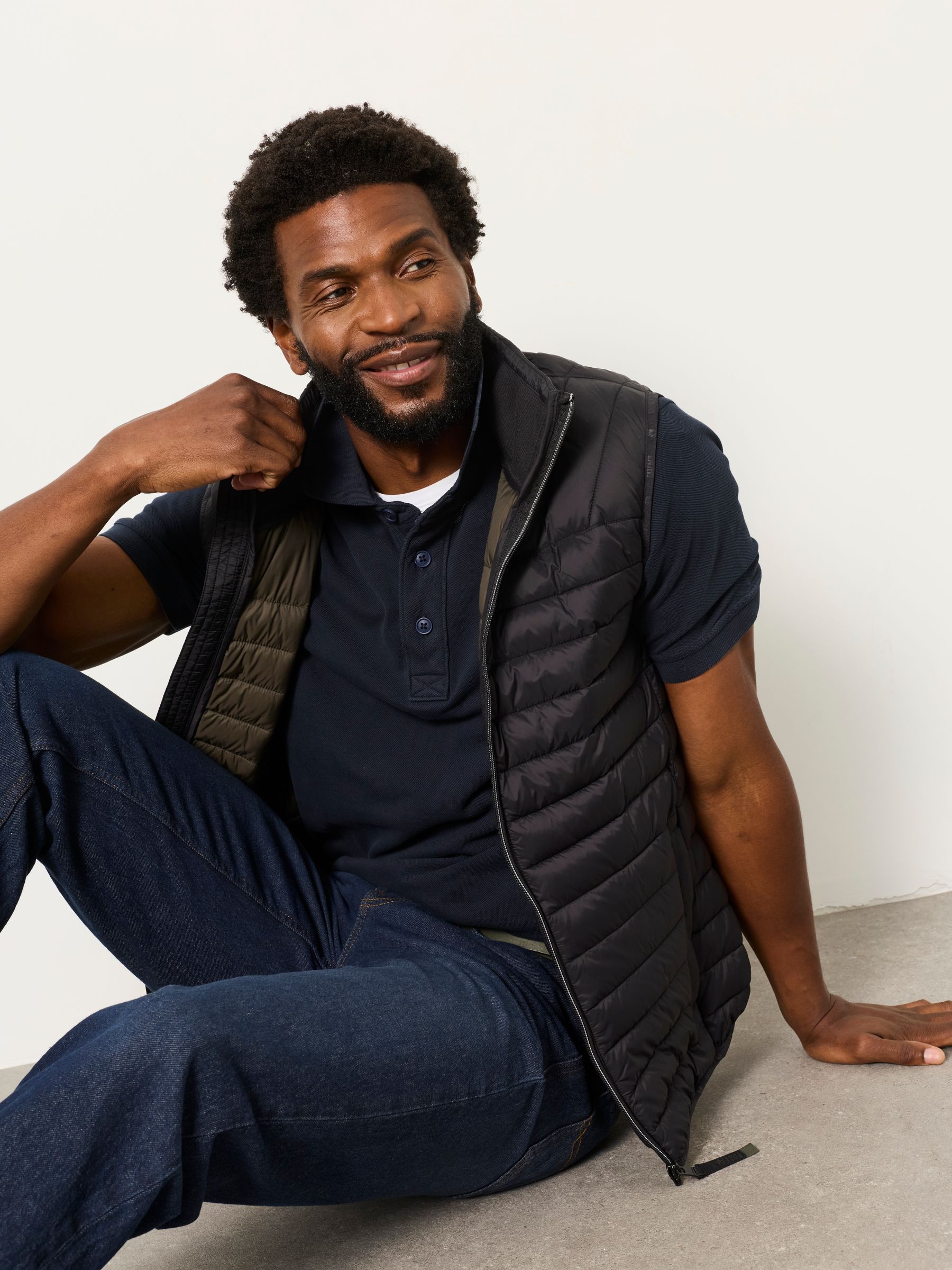 Navy Short Sleeve Pique Polo Shirt - Image 5 of 6