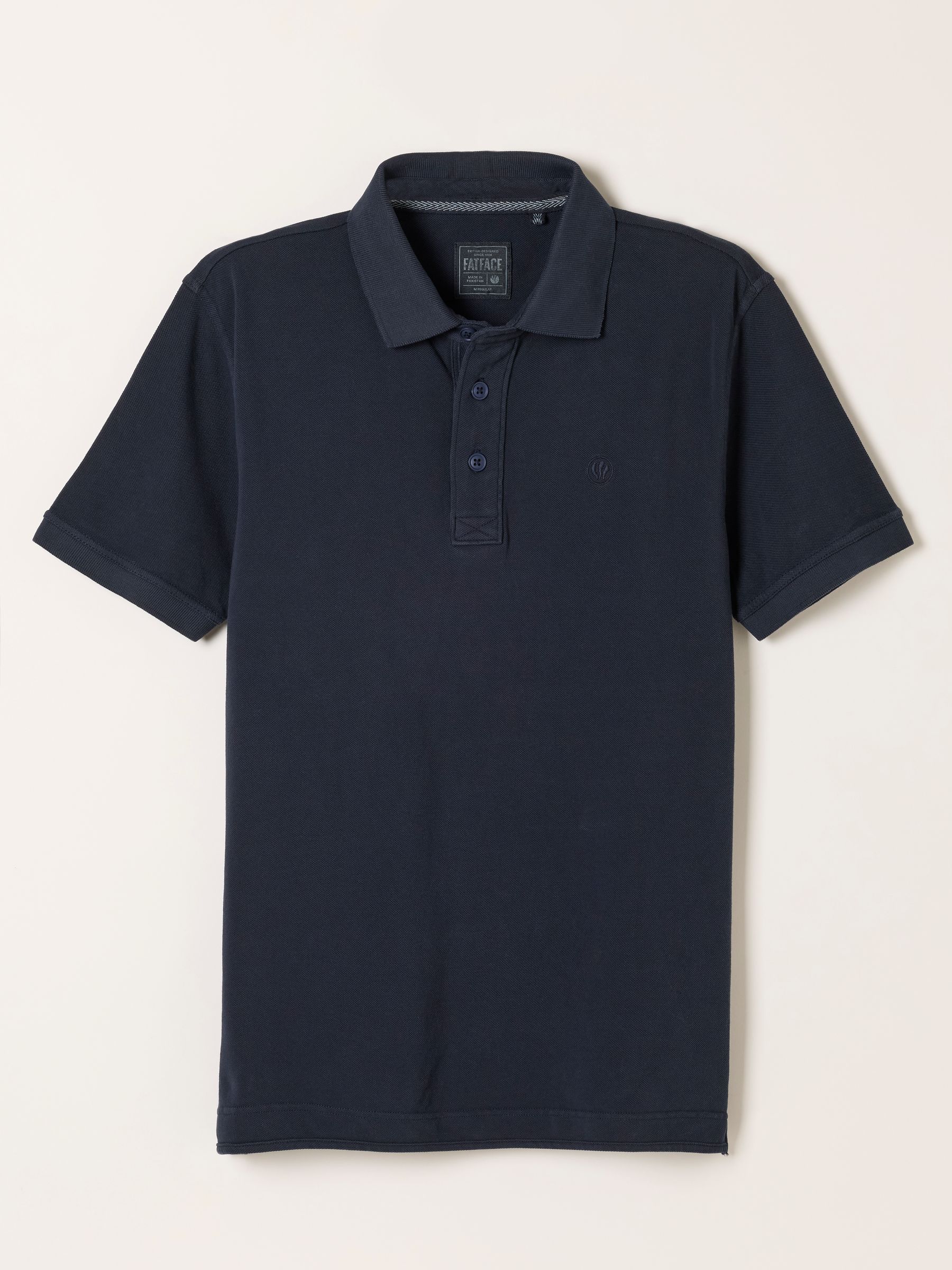 Navy Short Sleeve Pique Polo Shirt - Image 6 of 6