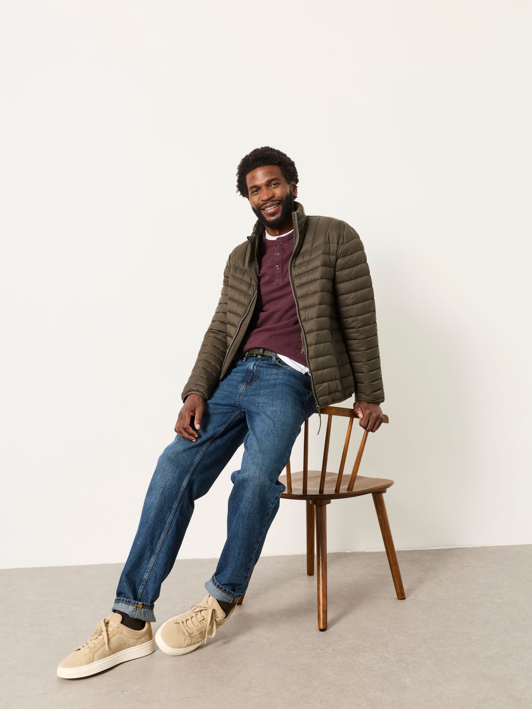 Henley Plum Purple Long Sleeve Woodside T-Shirt - Image 4 of 6