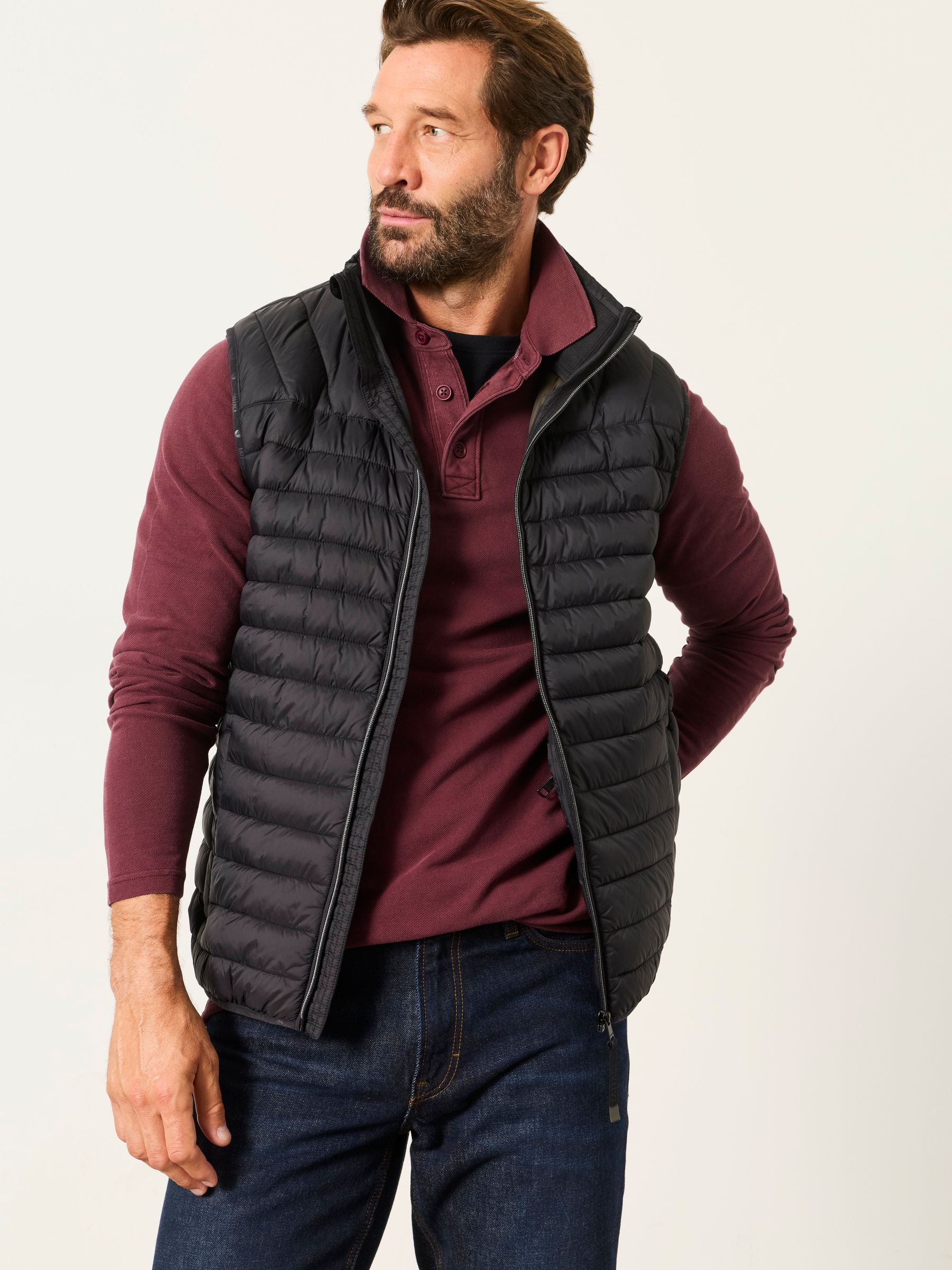 Plum Purple Long Sleeve Pique Polo Shirt - Image 4 of 4