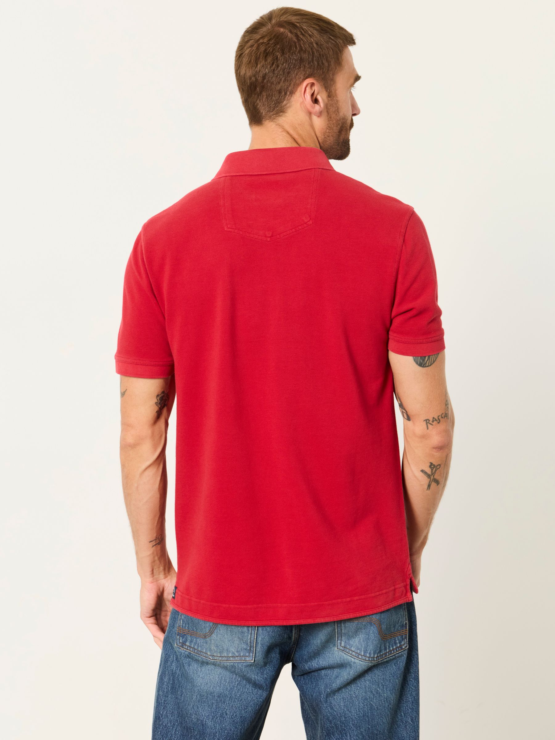Cherry Red Short Sleeve Pique Polo Shirt - Image 2 of 5 Cherry Red Short Sleeve Pique Polo Shirt - Image 2 of 5