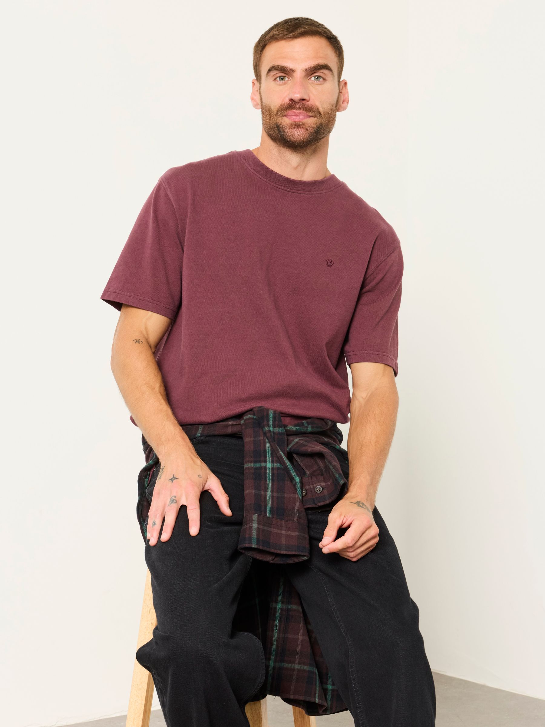 Dusky Purple Alton Short Sleeve Tshirt - Image 5 of 6
