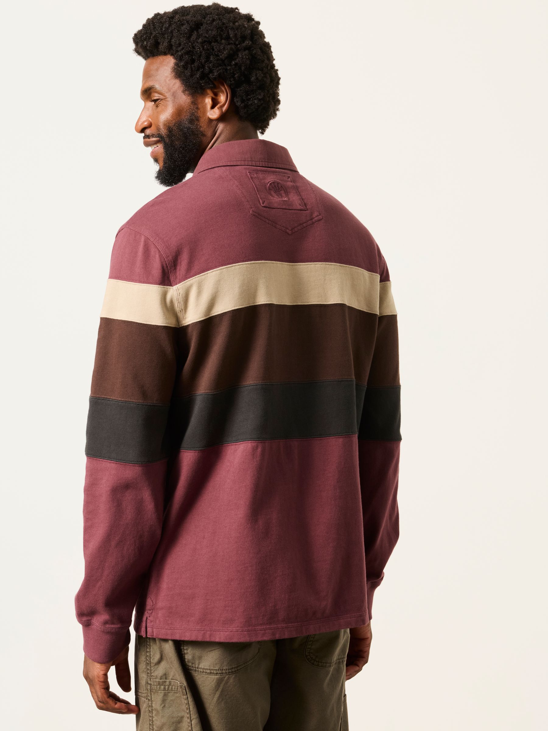 Plum Purple Long Sleeve Chest Stripe Rugby - Image 2 of 6