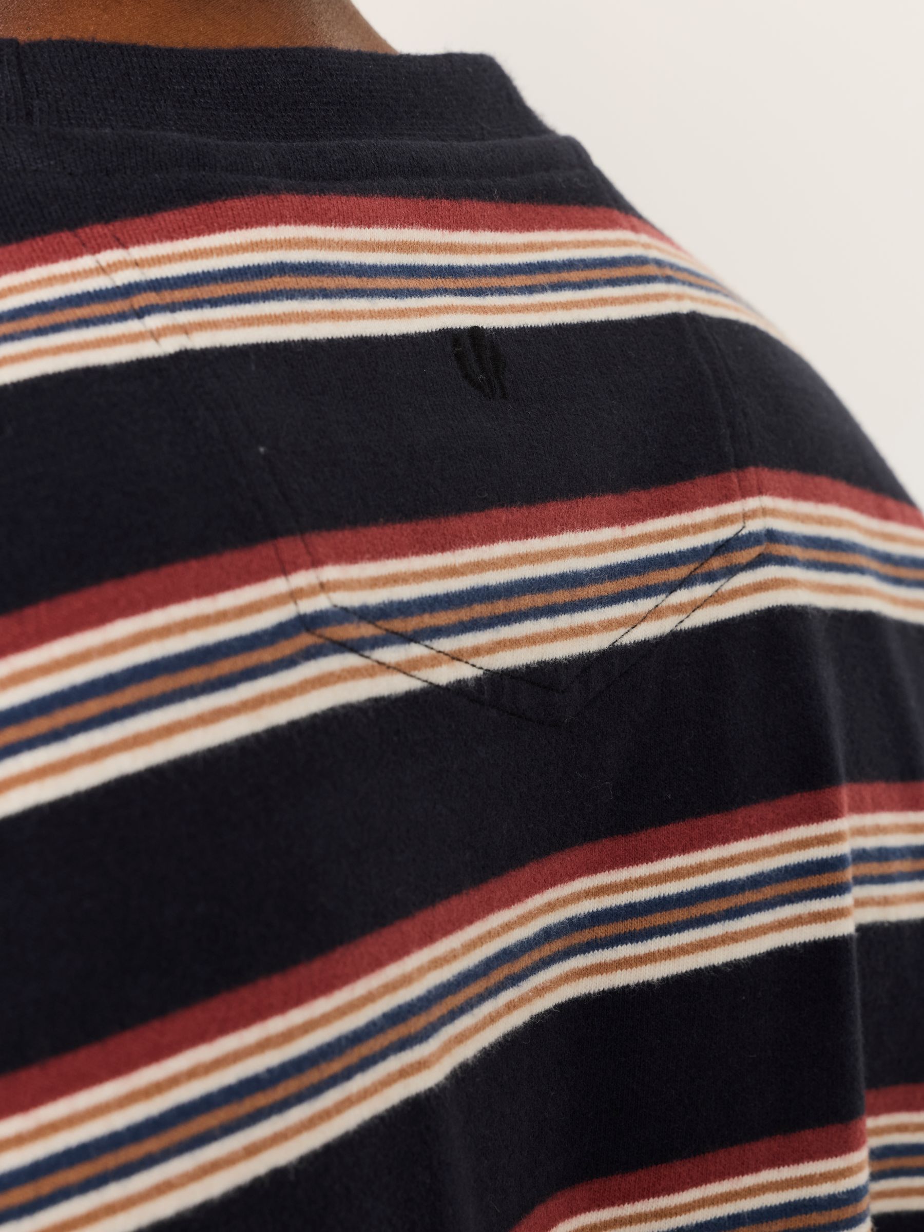 Black Multi Stripe Short Sleeve Relaxed Fit T-Shirt - Image 5 of 6