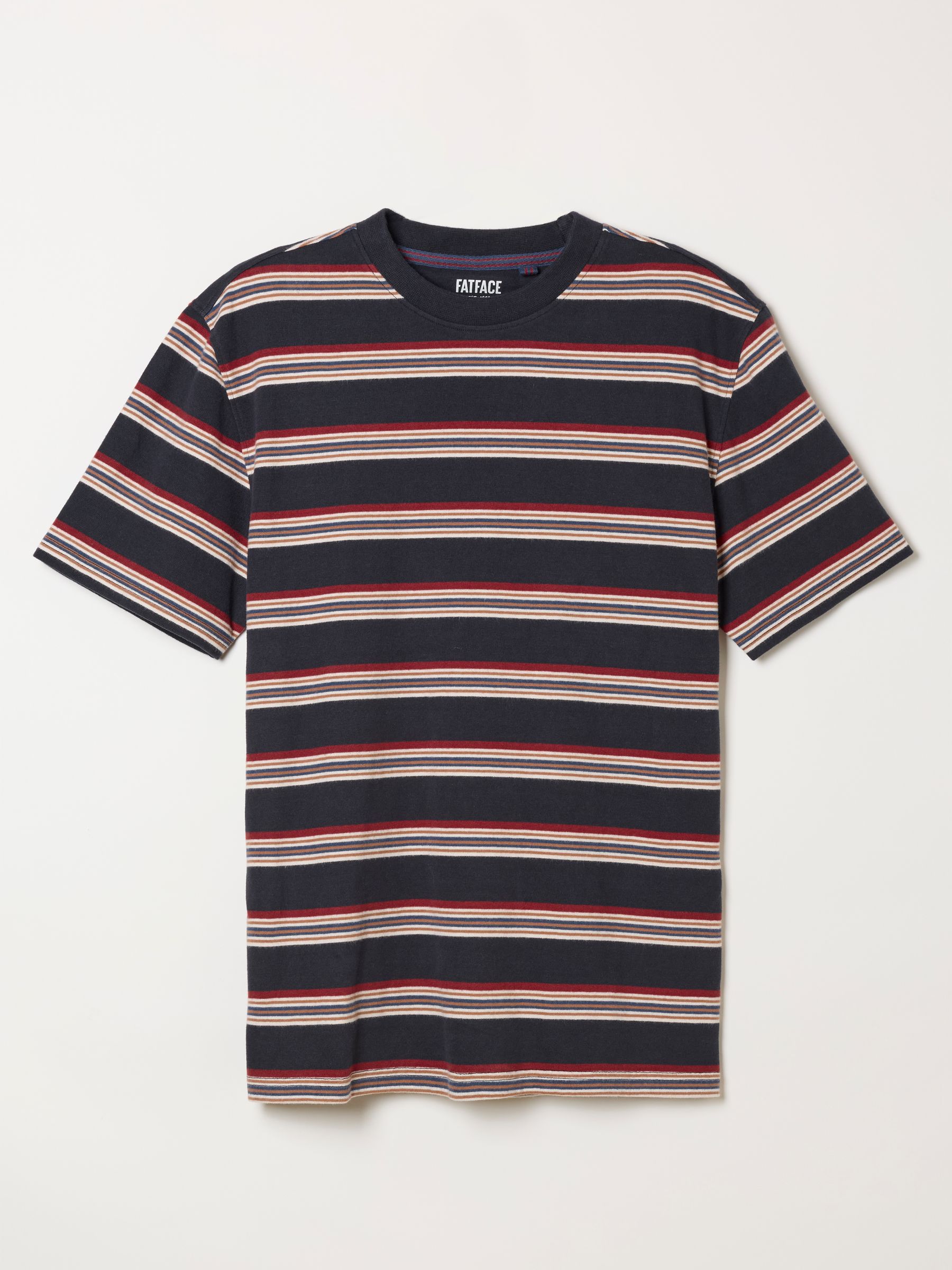 Black Multi Stripe Short Sleeve Relaxed Fit T-Shirt - Image 6 of 6