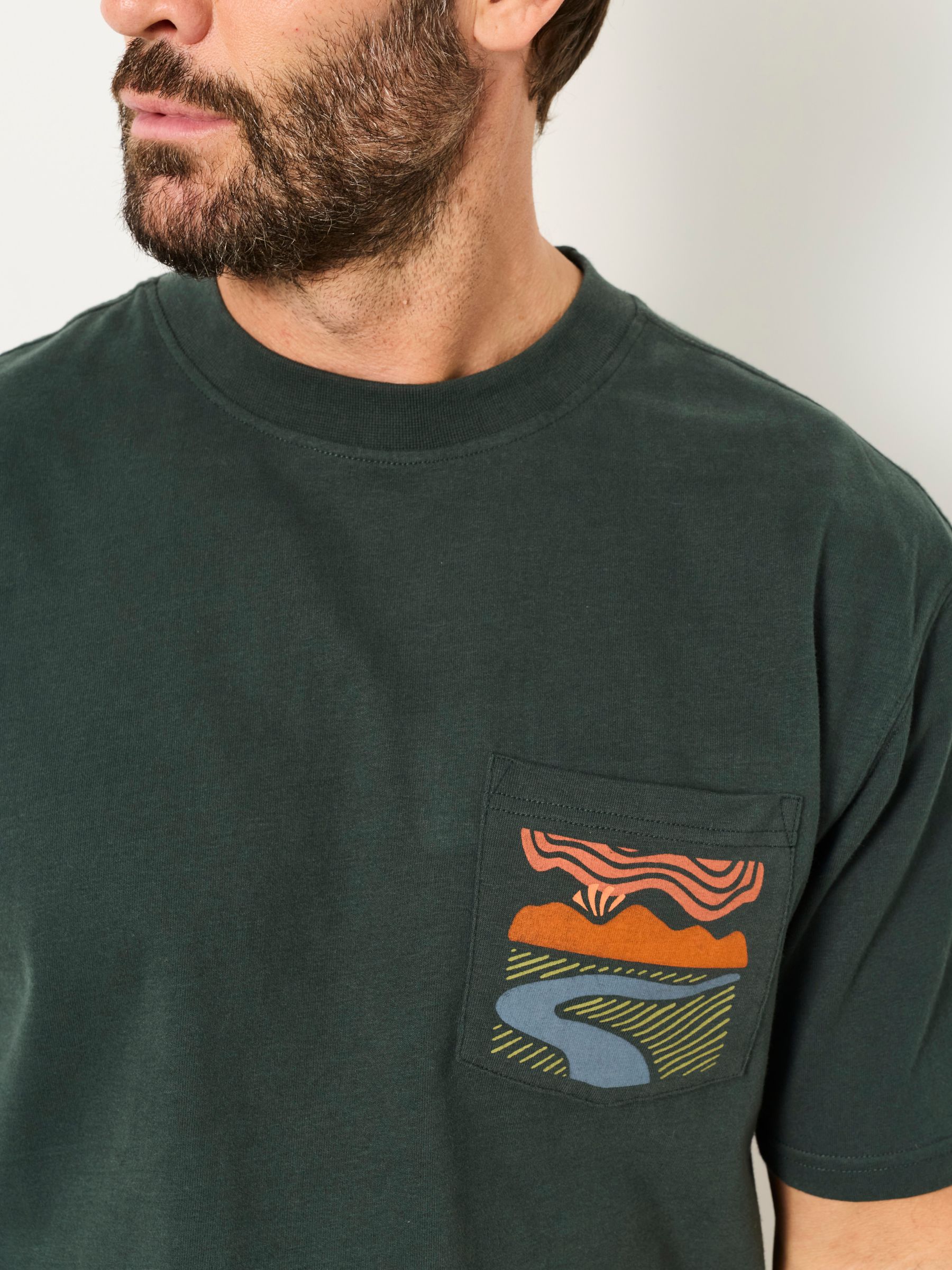Dark Green Horizon Graphic T-Shirt - Image 3 of 7