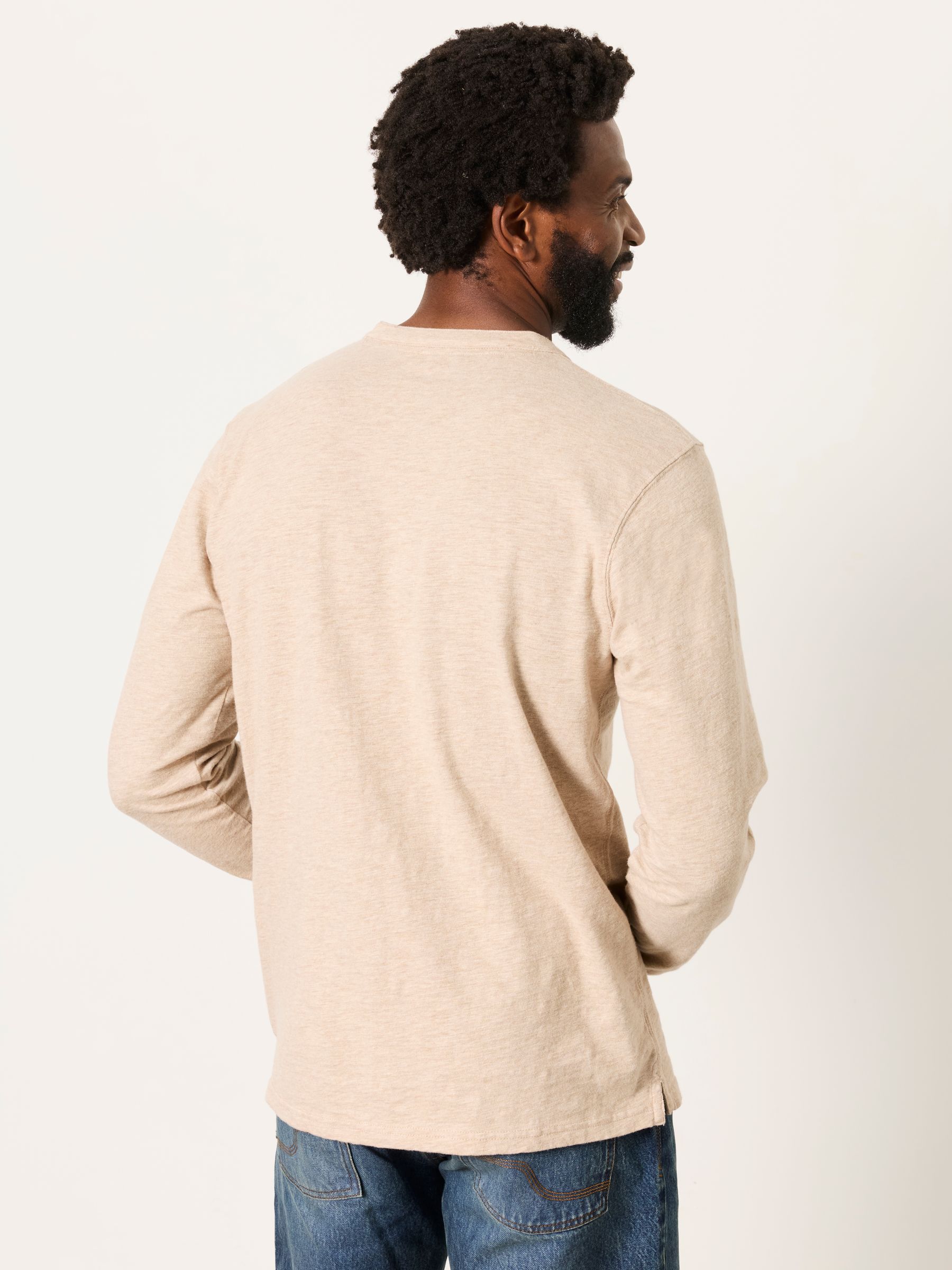 Henley Oatmeal Long Sleeve Woodside T-Shirt - Image 2 of 6