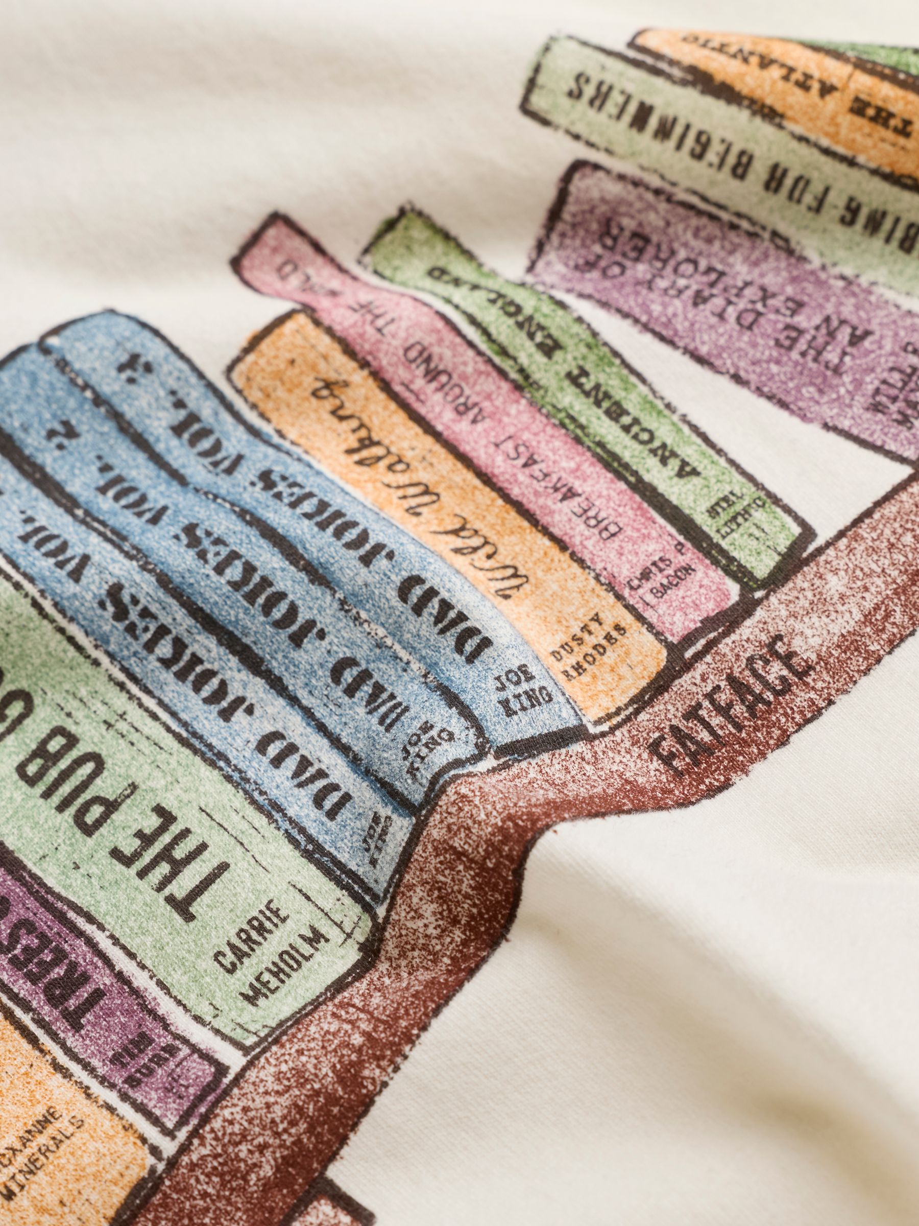 Natural Bookshelf Graphic T-Shirt - Image 7 of 7 Natural Bookshelf Graphic T-Shirt - Image 7 of 7