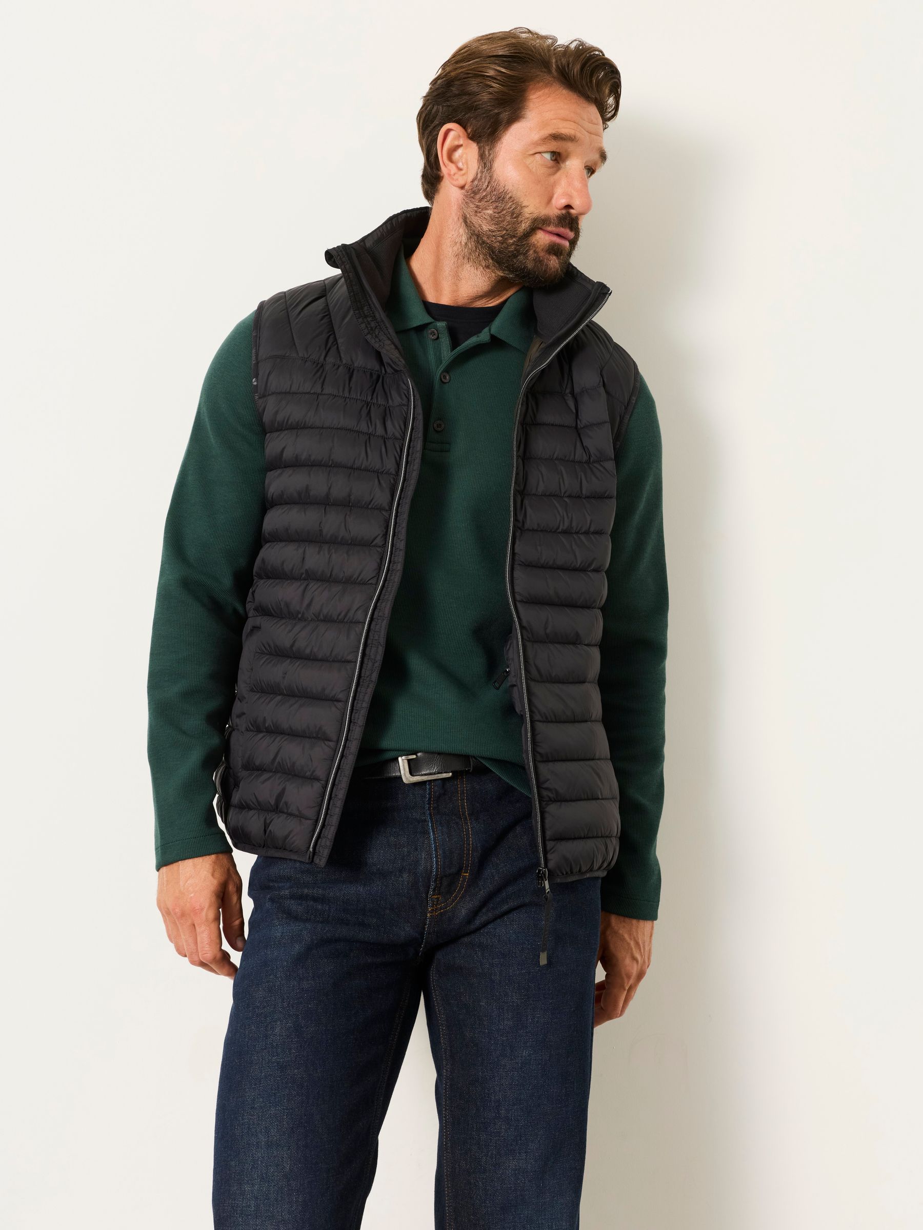 Ayr Dark Green Long Sleeve Ribbed Polo Shirt - Image 3 of 5