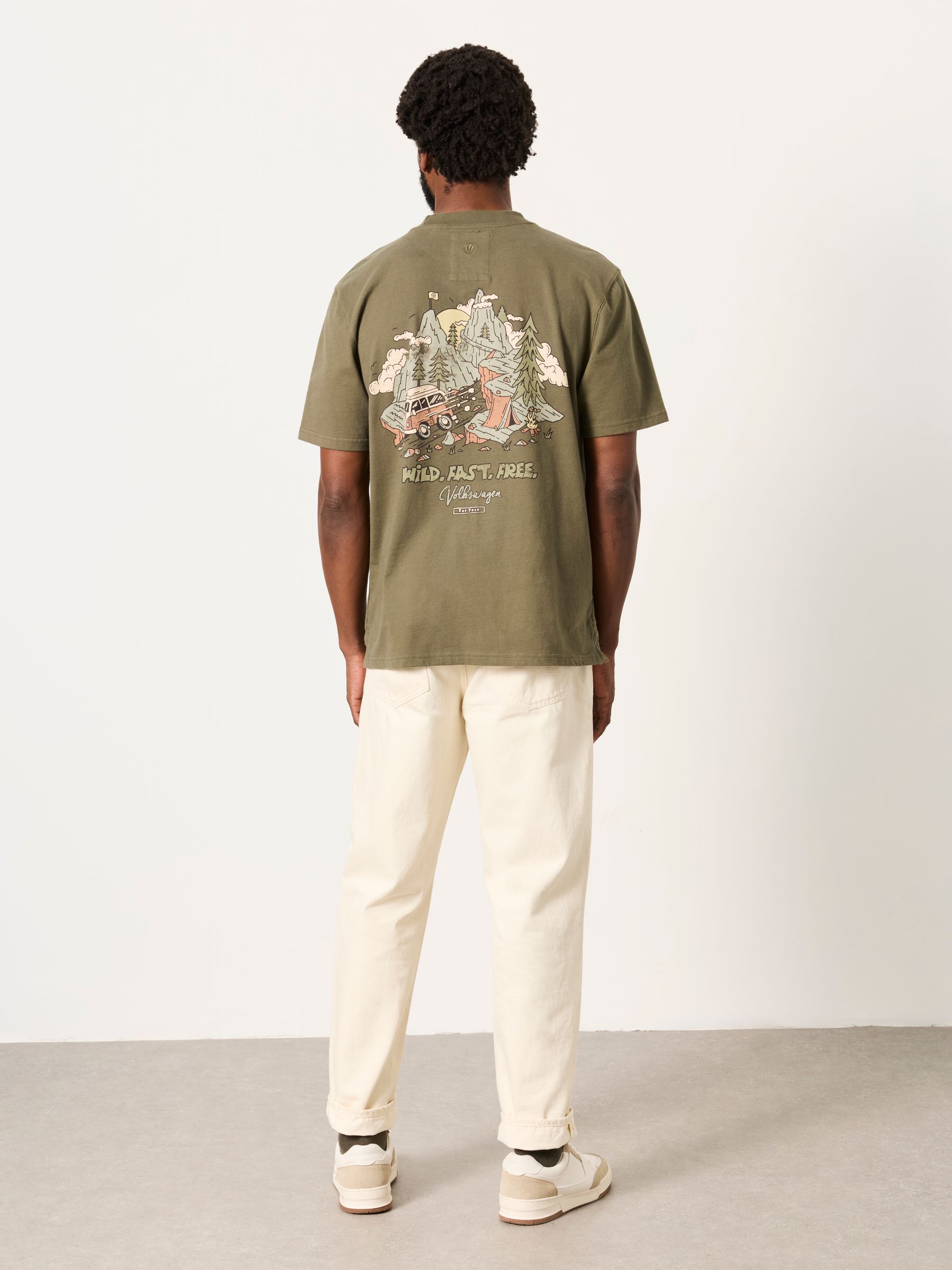 Khaki Green VW Fast and Free T-Shirt - Image 4 of 7