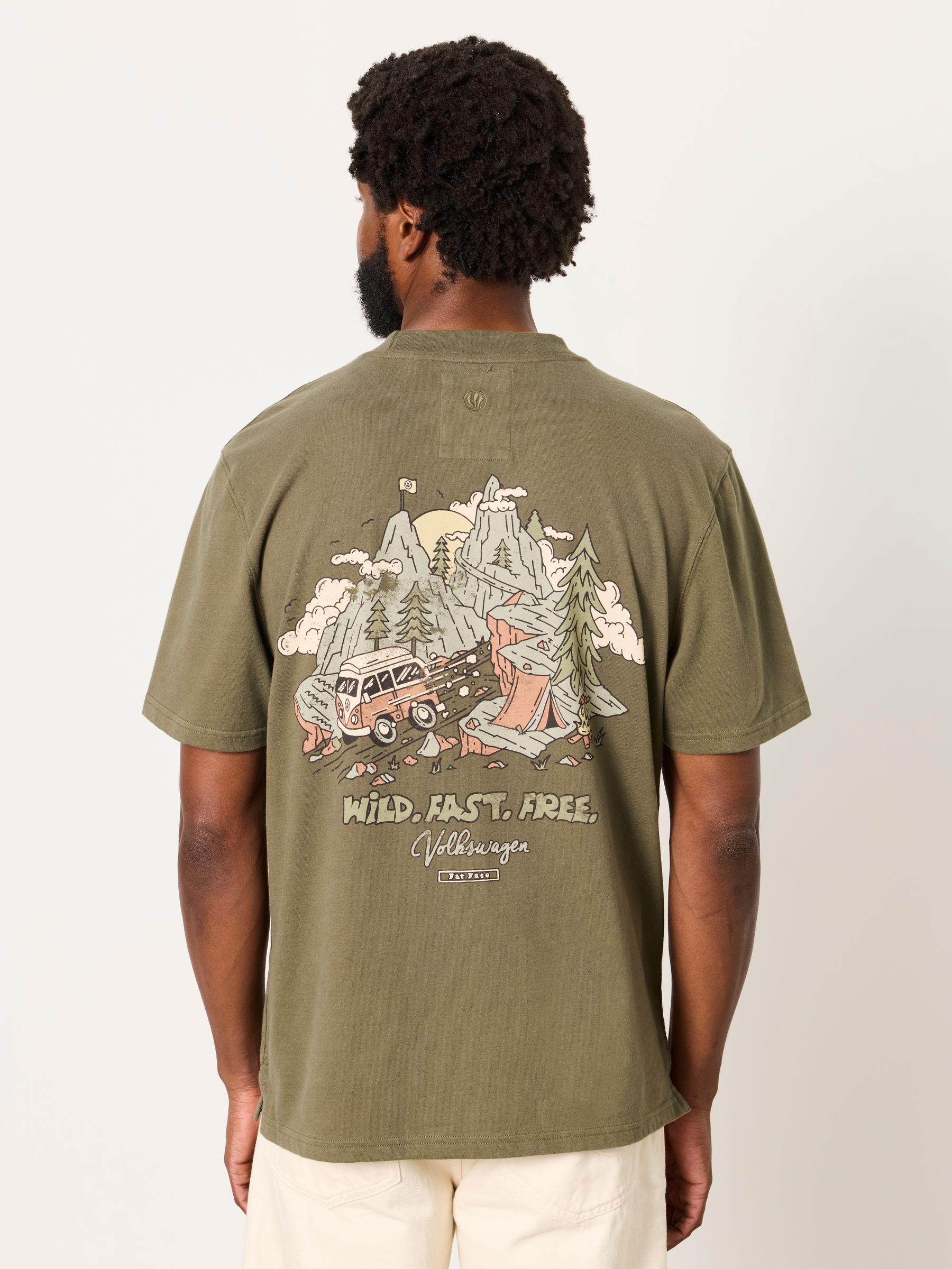 Khaki Green VW Fast and Free T-Shirt - Image 5 of 7