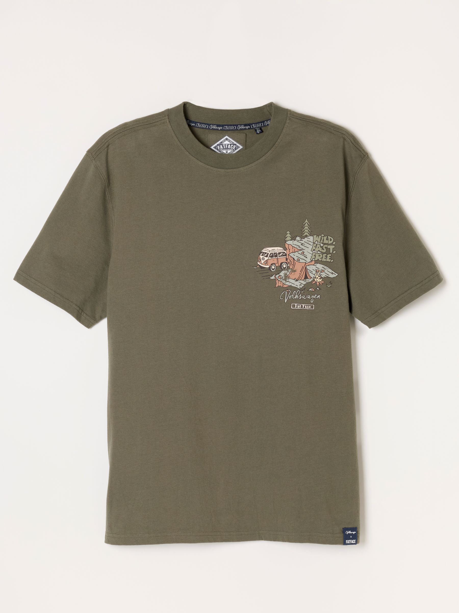 Khaki Green VW Fast and Free T-Shirt - Image 6 of 7
