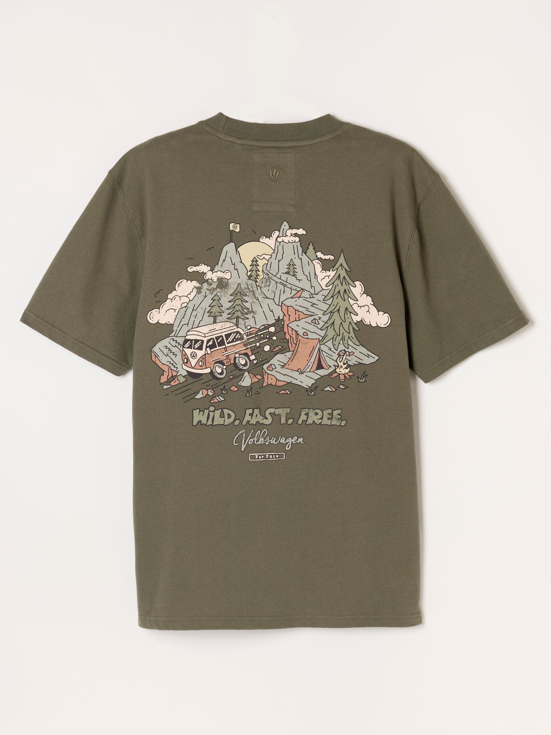 Khaki Green VW Fast and Free T-Shirt - Image 7 of 7