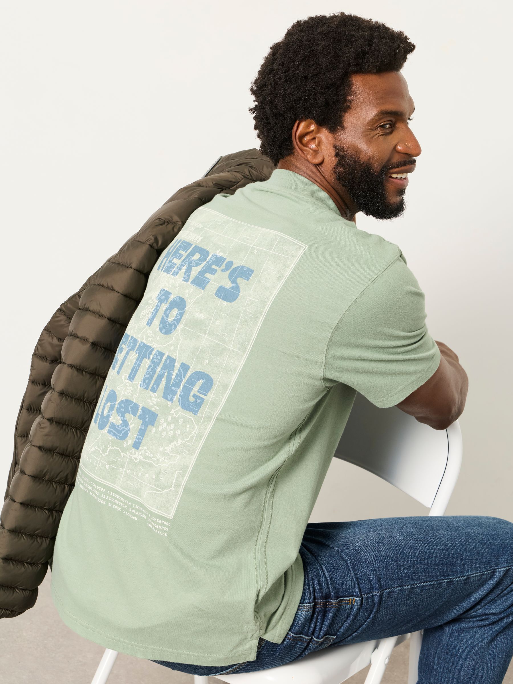 Dusky Green Getting Lost Graphic T-shirt - Image 5 of 6