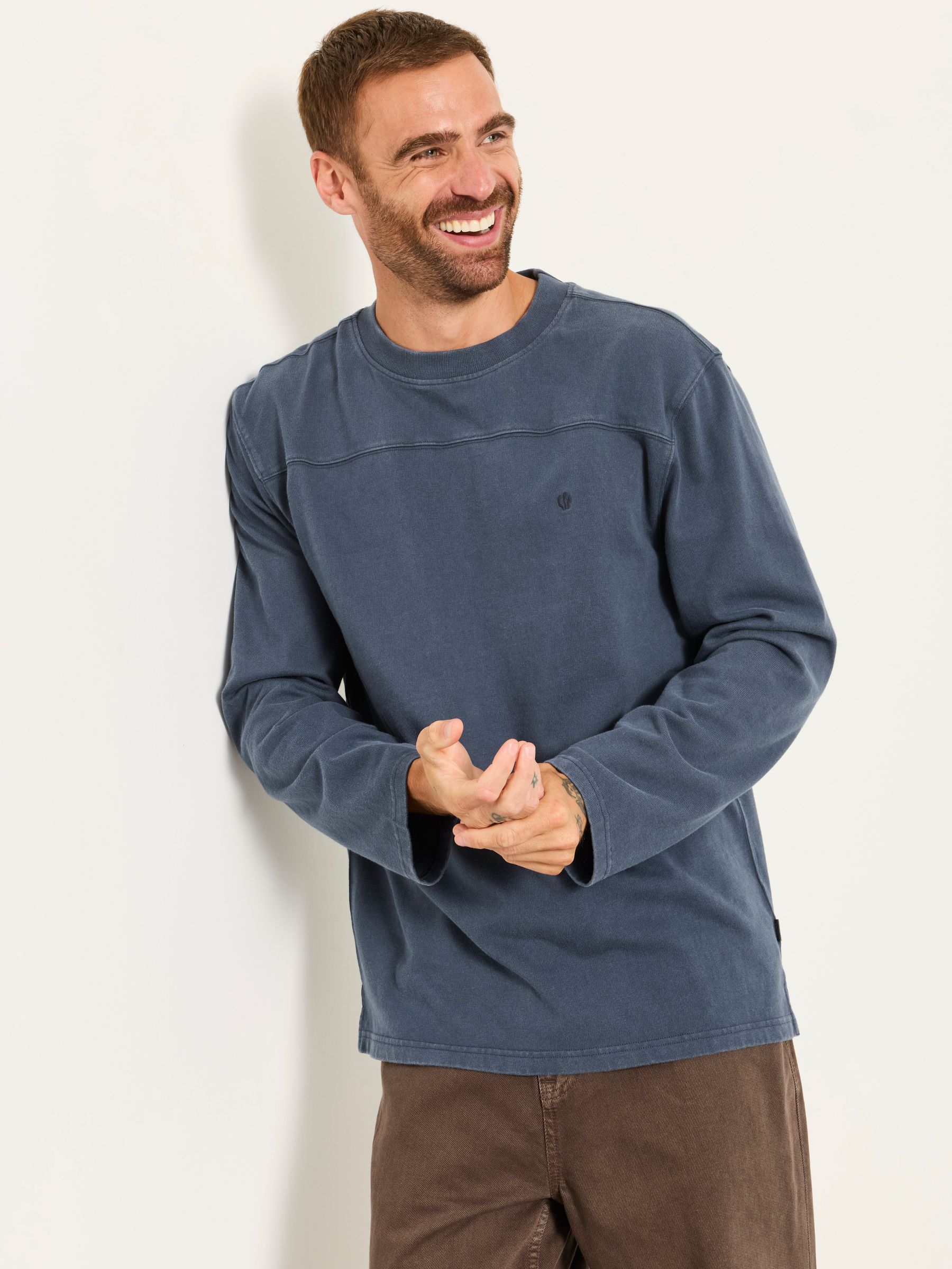 French Navy Long Sleeve Alton T-Shirt - Image 1 of 6