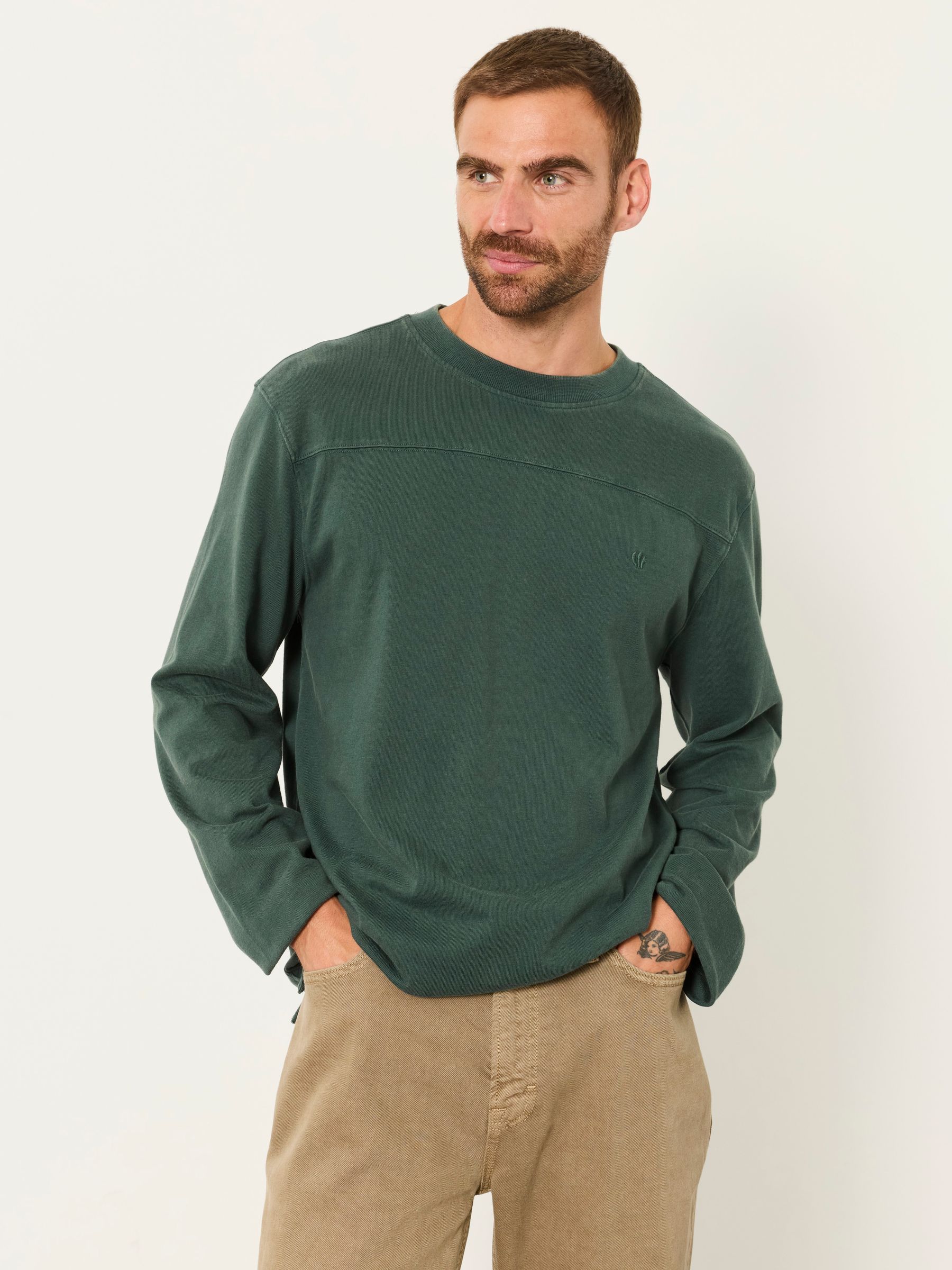 Dark Green Long Sleeve Alton T-Shirt - Image 1 of 5 Dark Green Long Sleeve Alton T-Shirt - Image 1 of 5