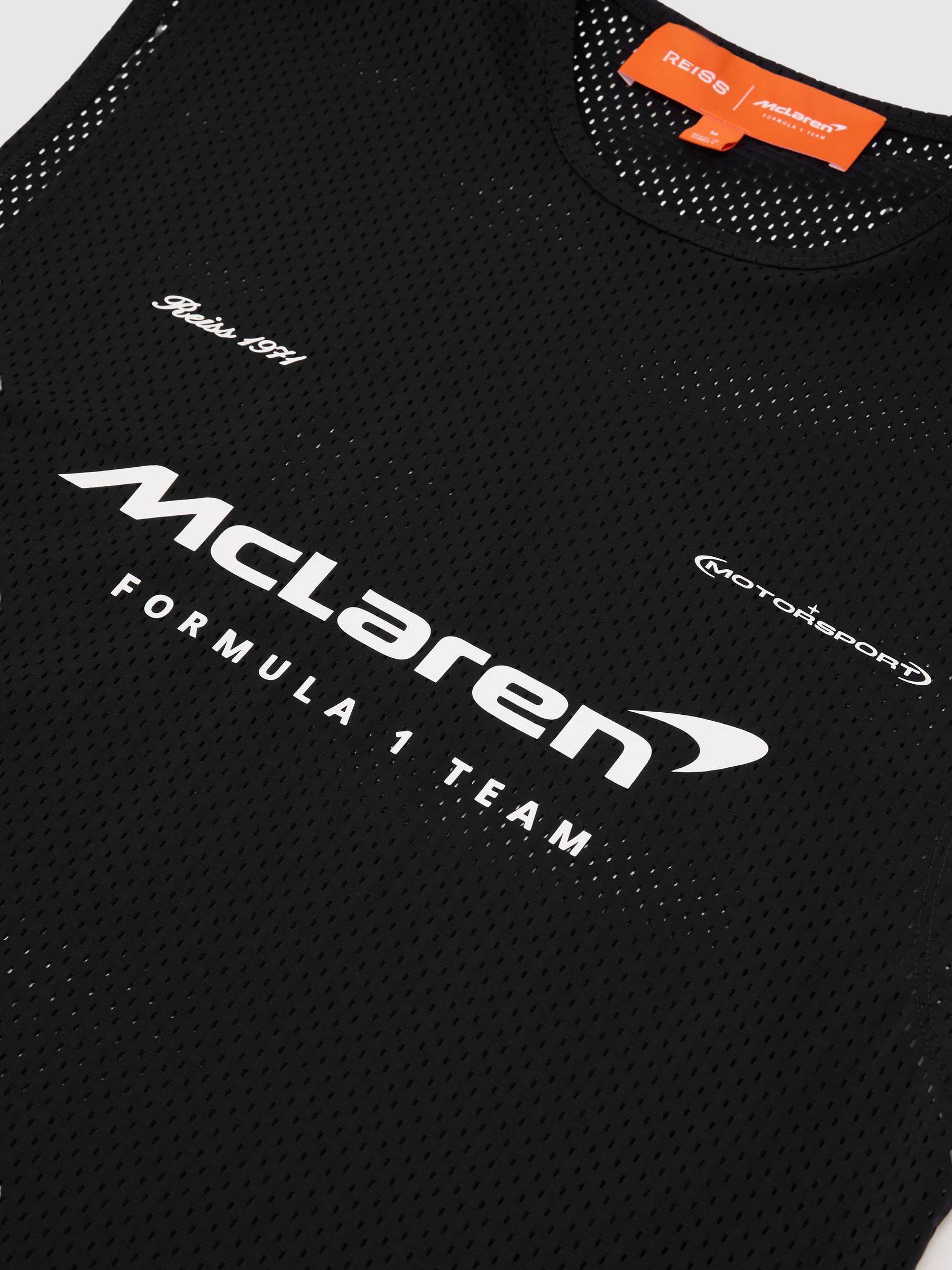 McLaren Racing Logo-Print Mesh Vest in Black - image 5
