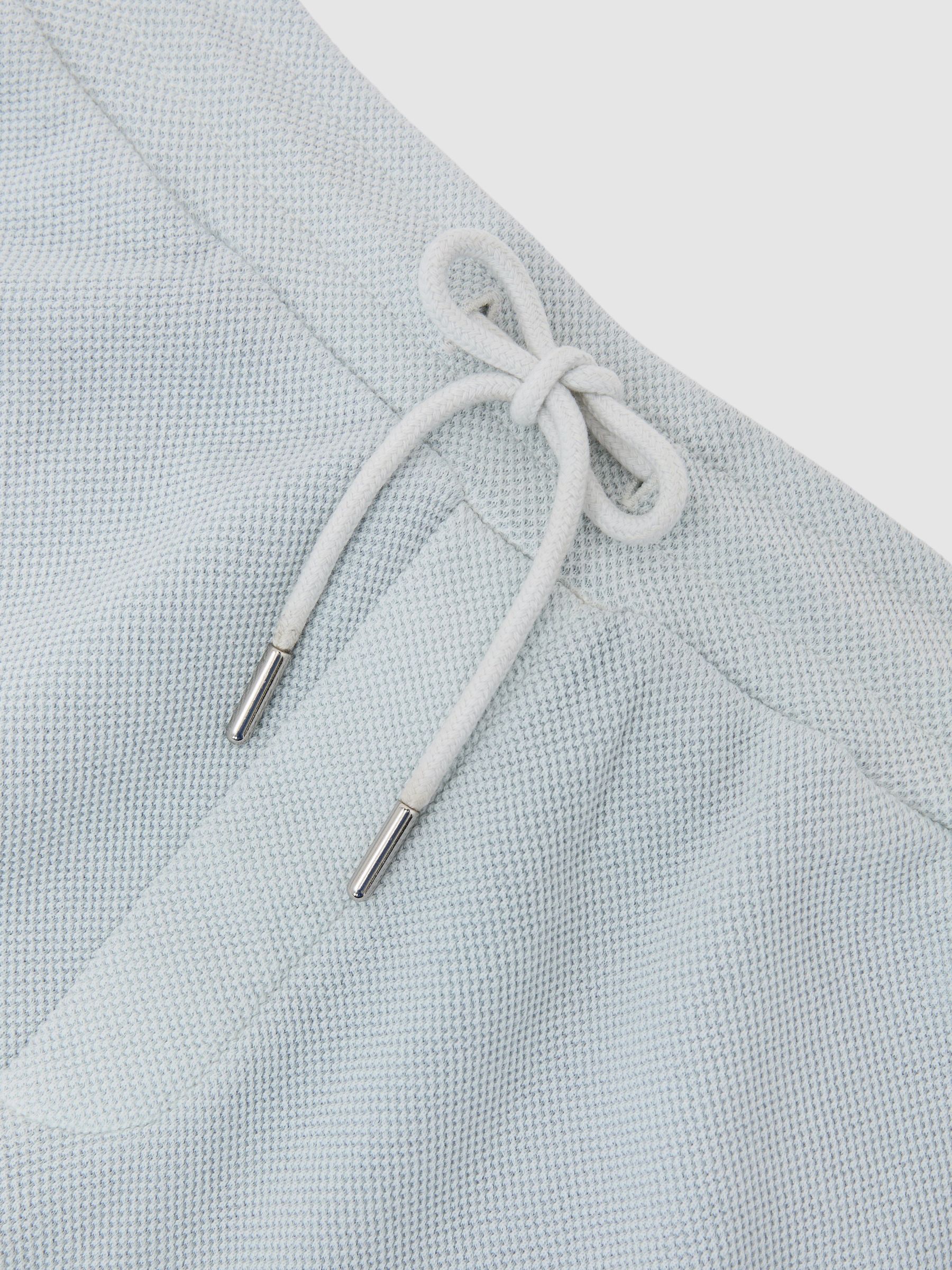 Cotton-Pique Garment-Dyed Shorts in Light Blue - image 3