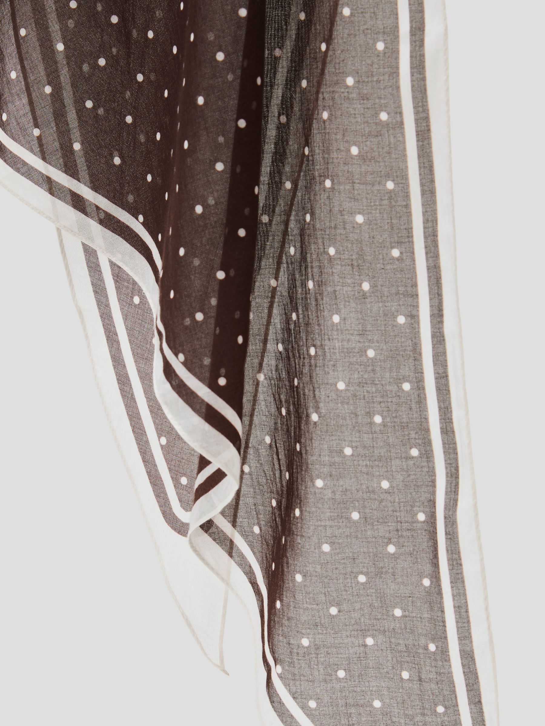 Polka-Dot Beach Cover-Up Sarong in Chocolate - Image 4 of 5