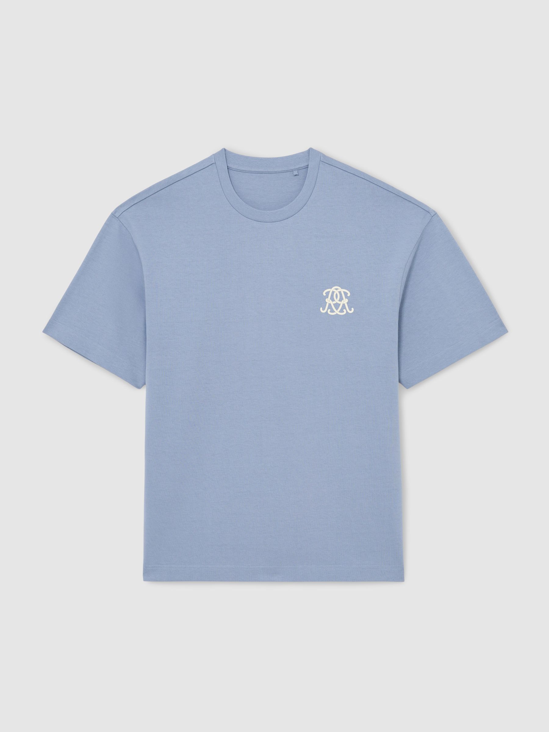 Monogram Butter Relaxed-Fit T-Shirt in Soft Blue - Image 2 of 6