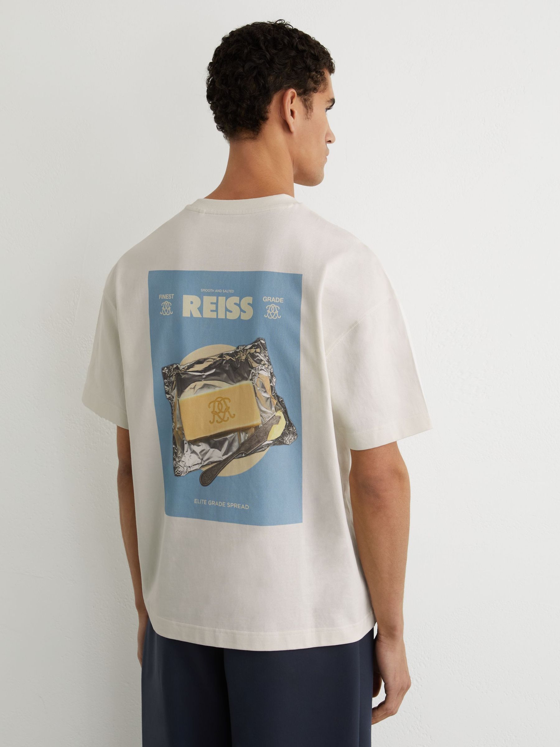 Monogram Butter Relaxed-Fit T-Shirt in White - image 2