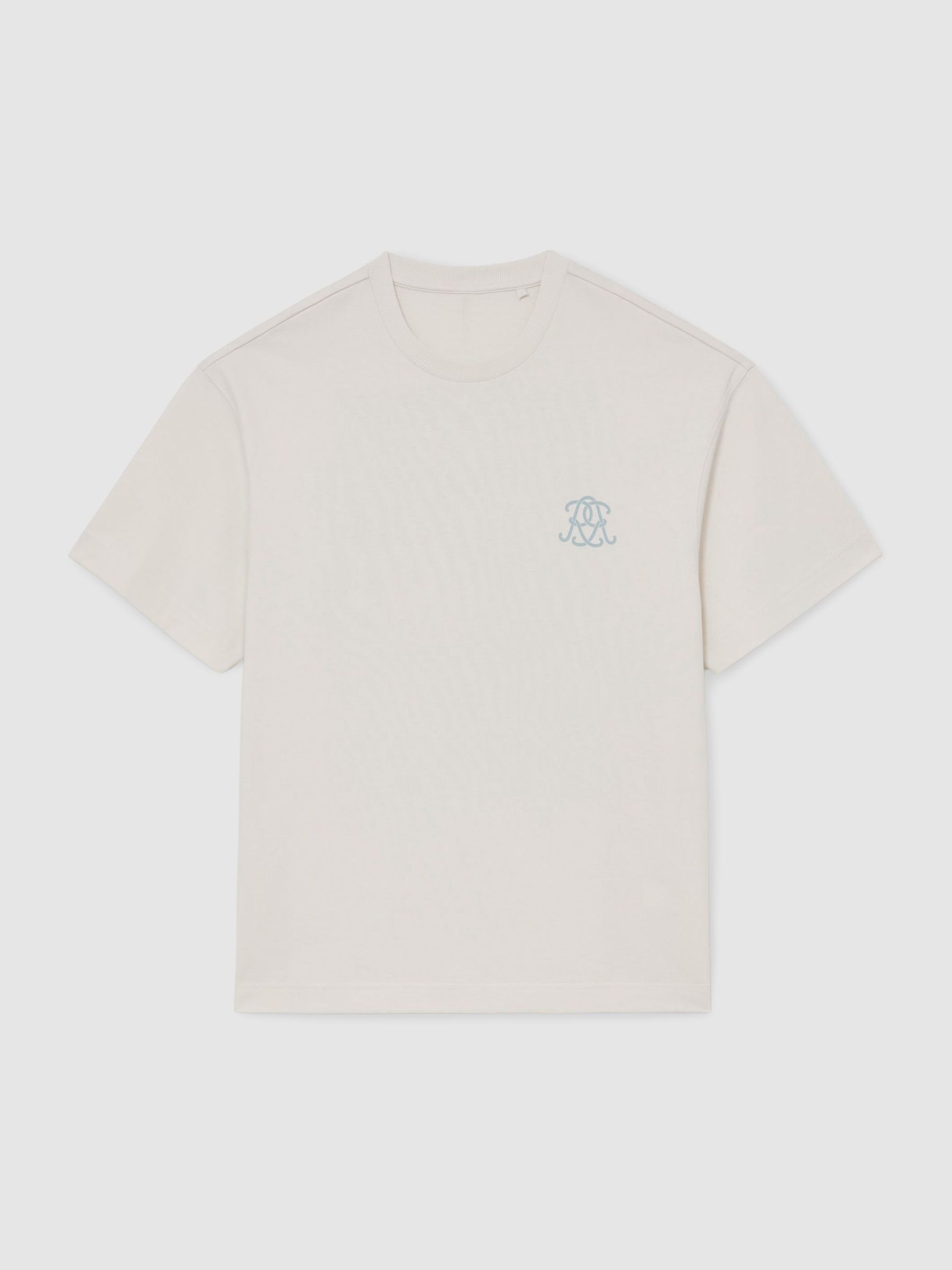 Monogram Butter Relaxed-Fit T-Shirt in White - image 1
