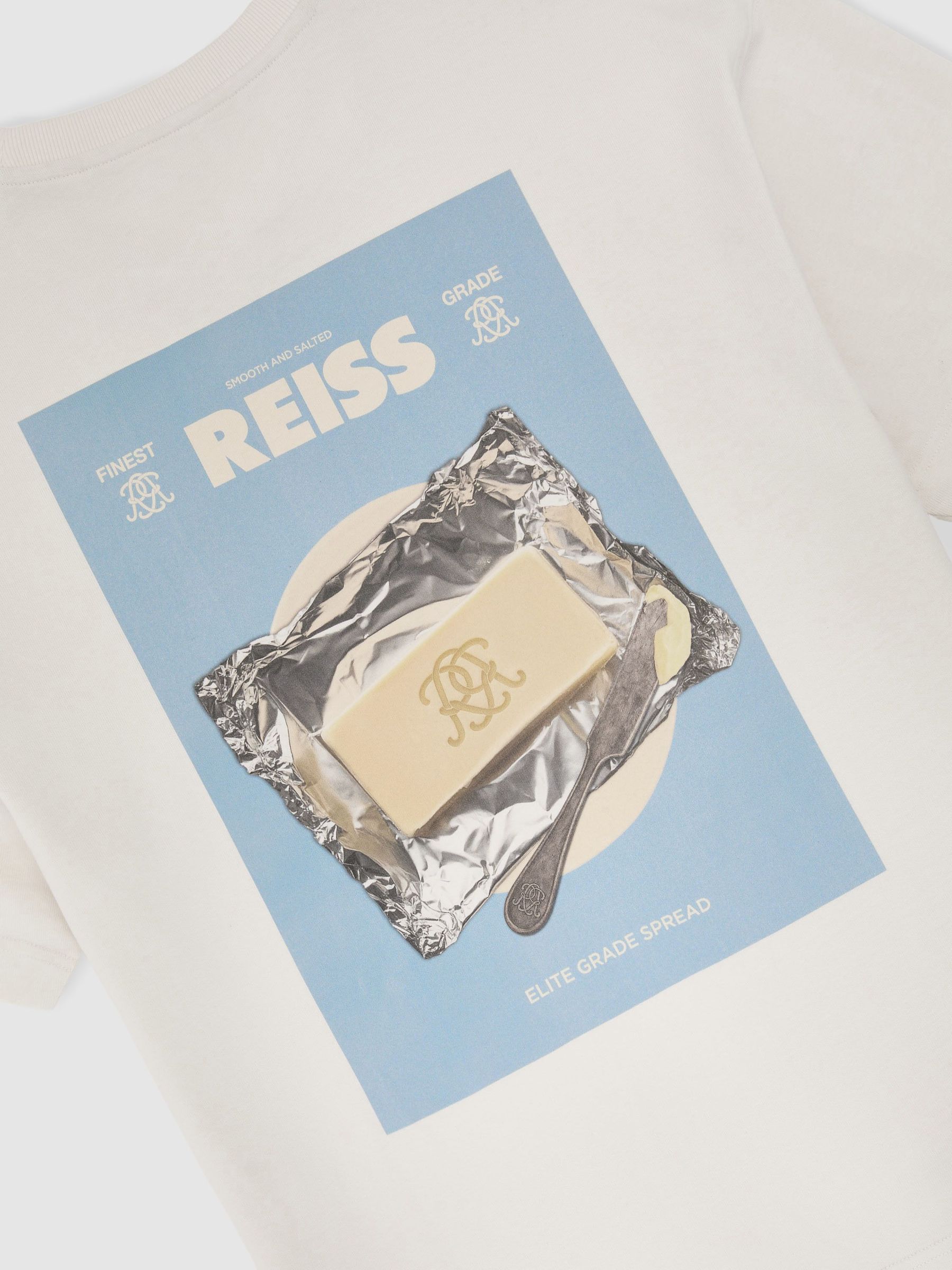 Monogram Butter Relaxed-Fit T-Shirt in White - image 3