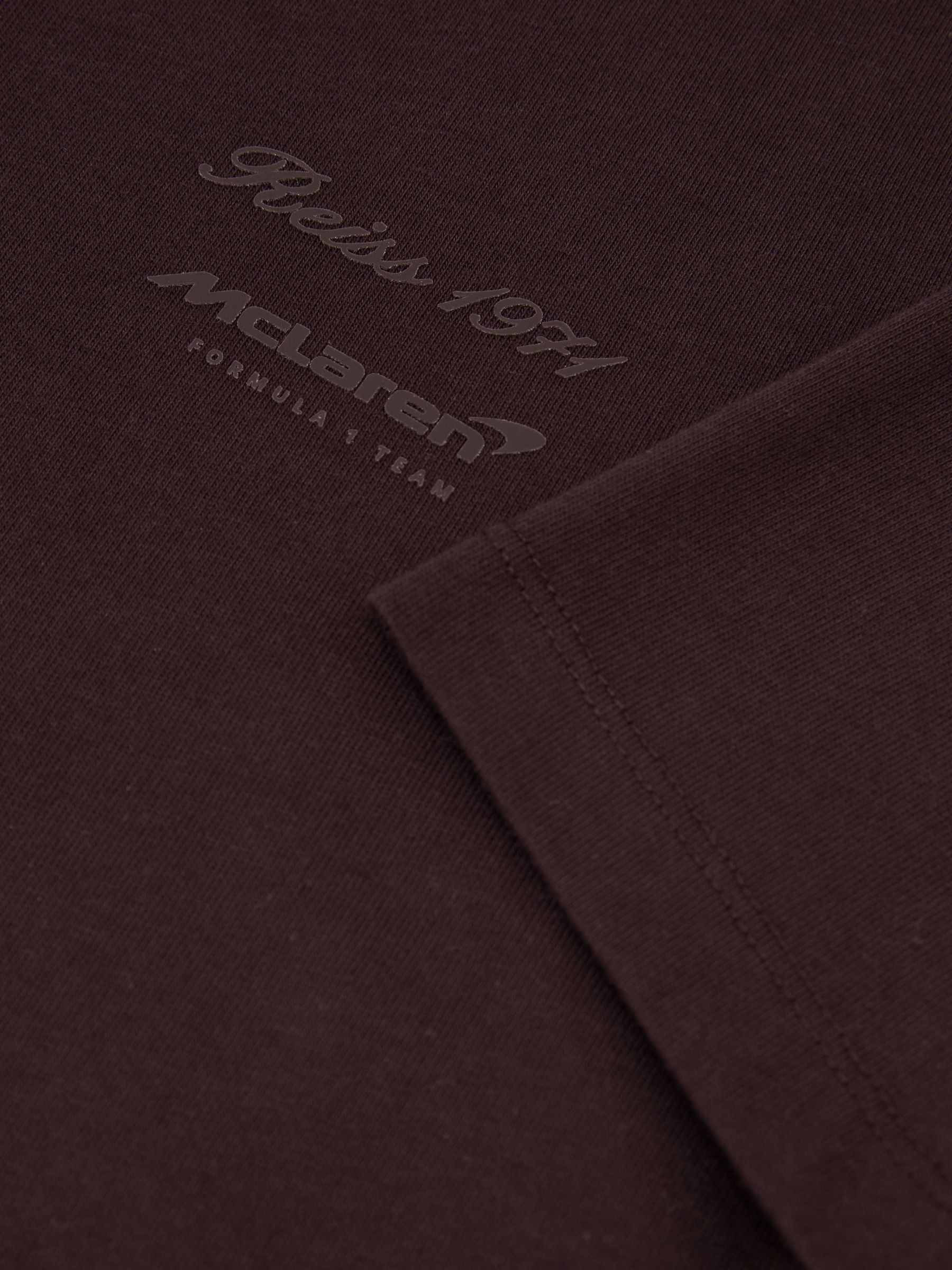 McLaren Racing Motorsport Relaxed T-Shirt Unisex-Fit in Chocolate Brown - Image 8 of 9