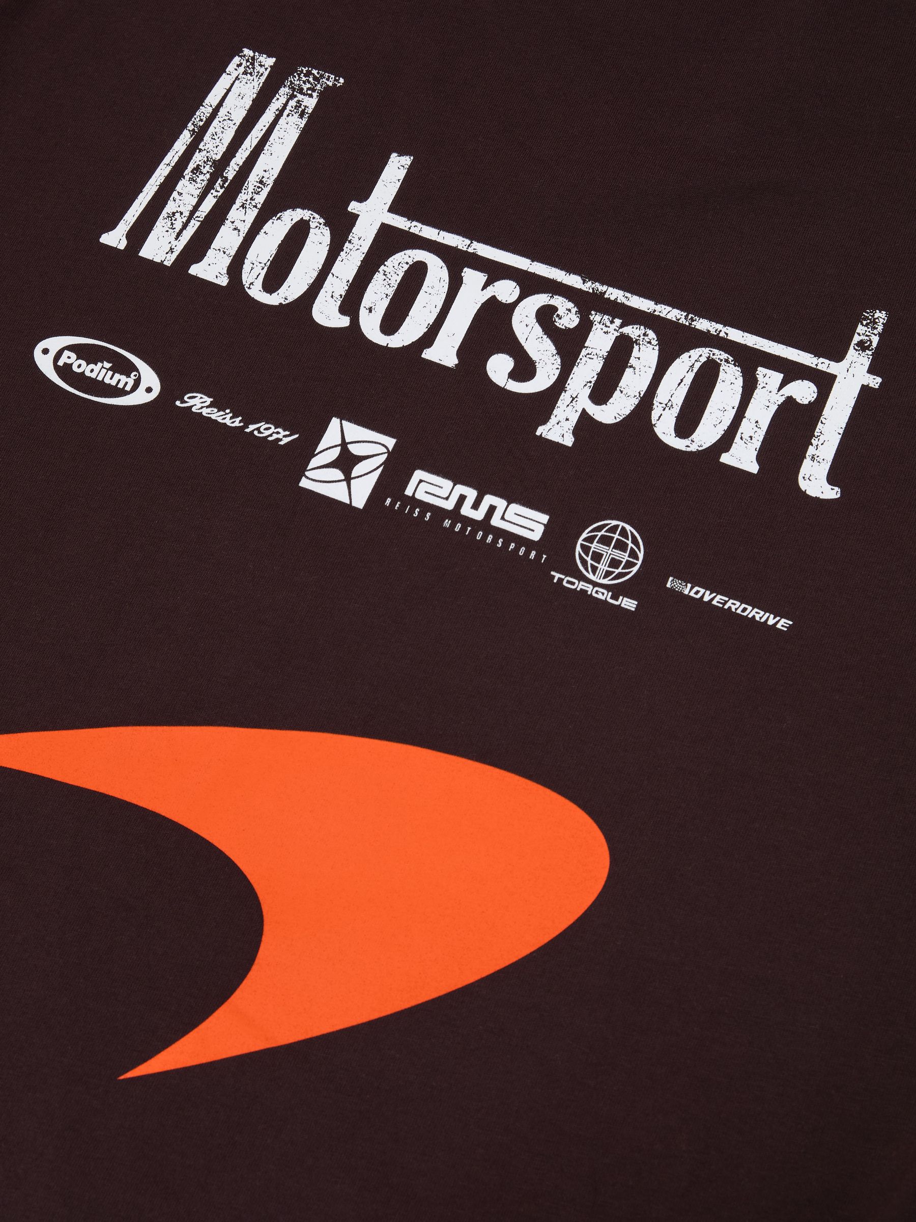 McLaren Racing Motorsport Relaxed T-Shirt Unisex-Fit in Chocolate Brown - Image 9 of 9