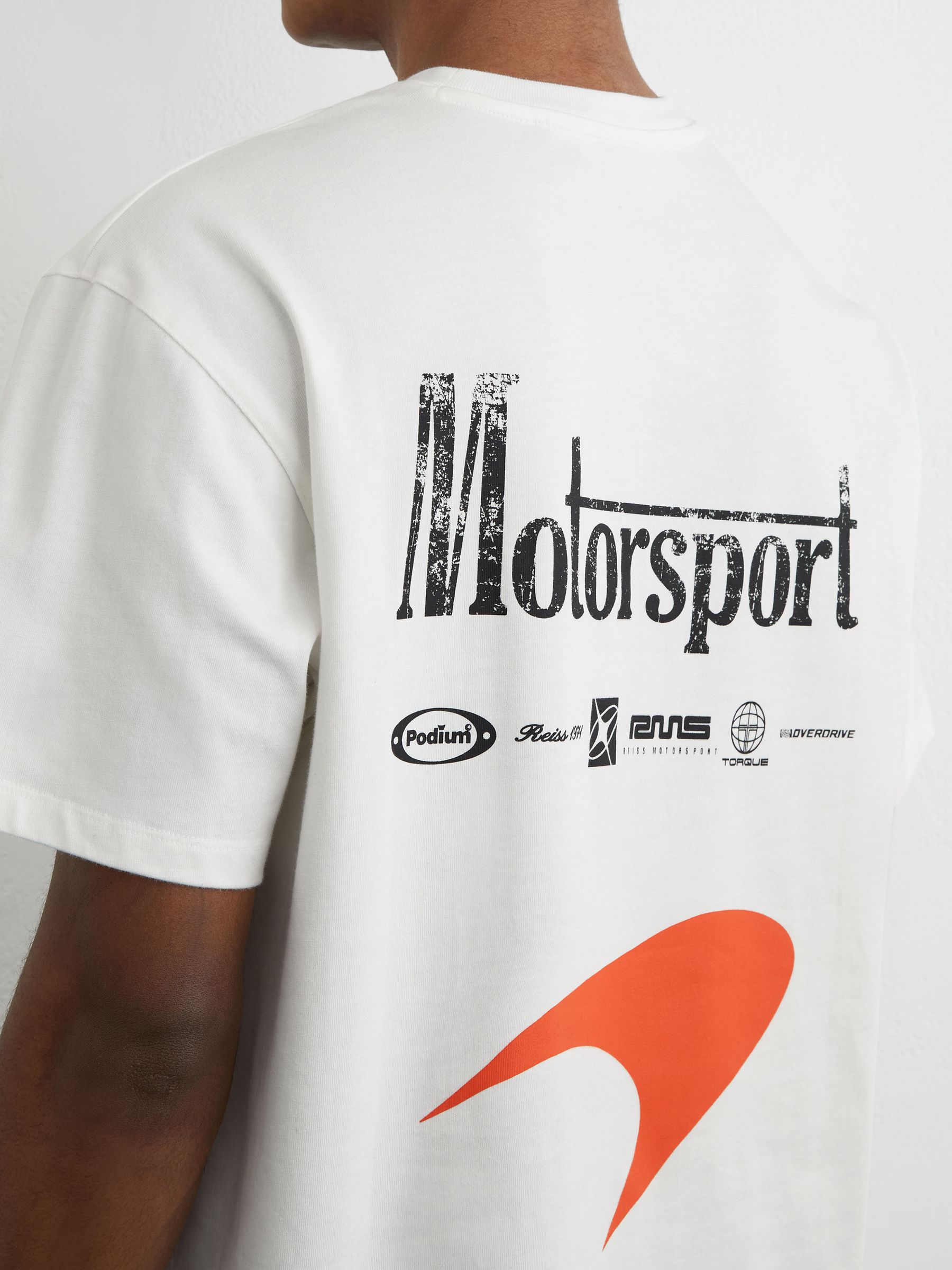 McLaren Racing Motorsport Relaxed T-Shirt Unisex-Fit in White - Image 1 of 7