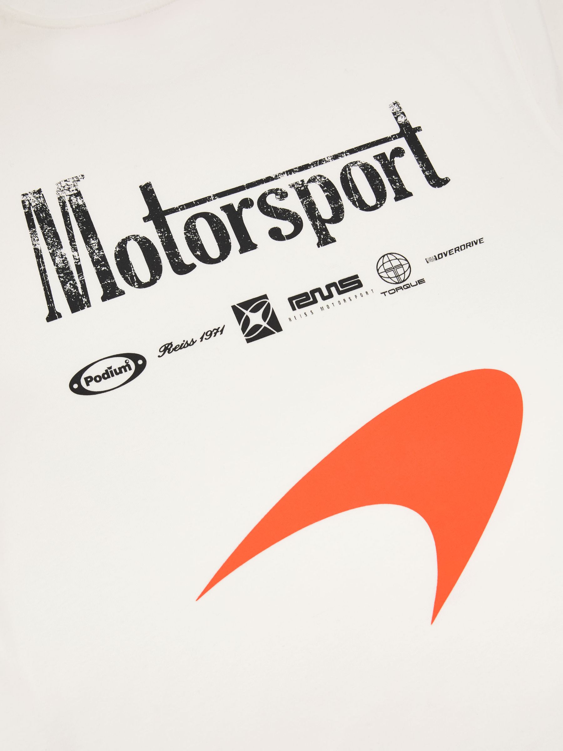 McLaren Racing Motorsport Relaxed T-Shirt Unisex-Fit in White - Image 6 of 7