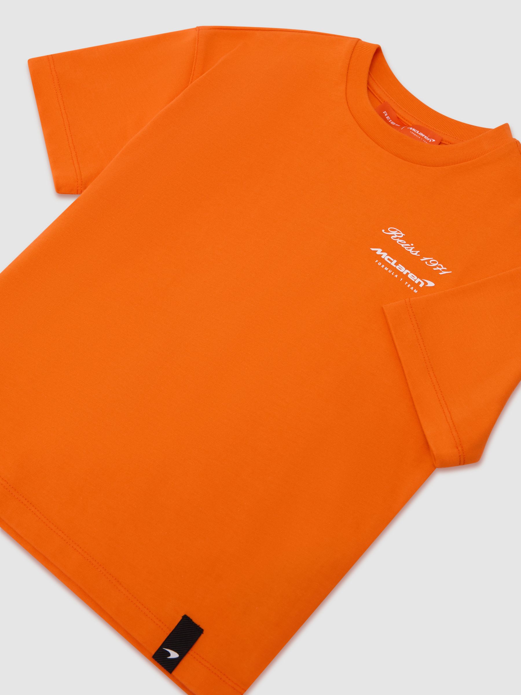 9-13 yrs McLaren Racing Motorsport Relaxed T-Shirt Unisex-Fit in Papaya - Image 1 of 3