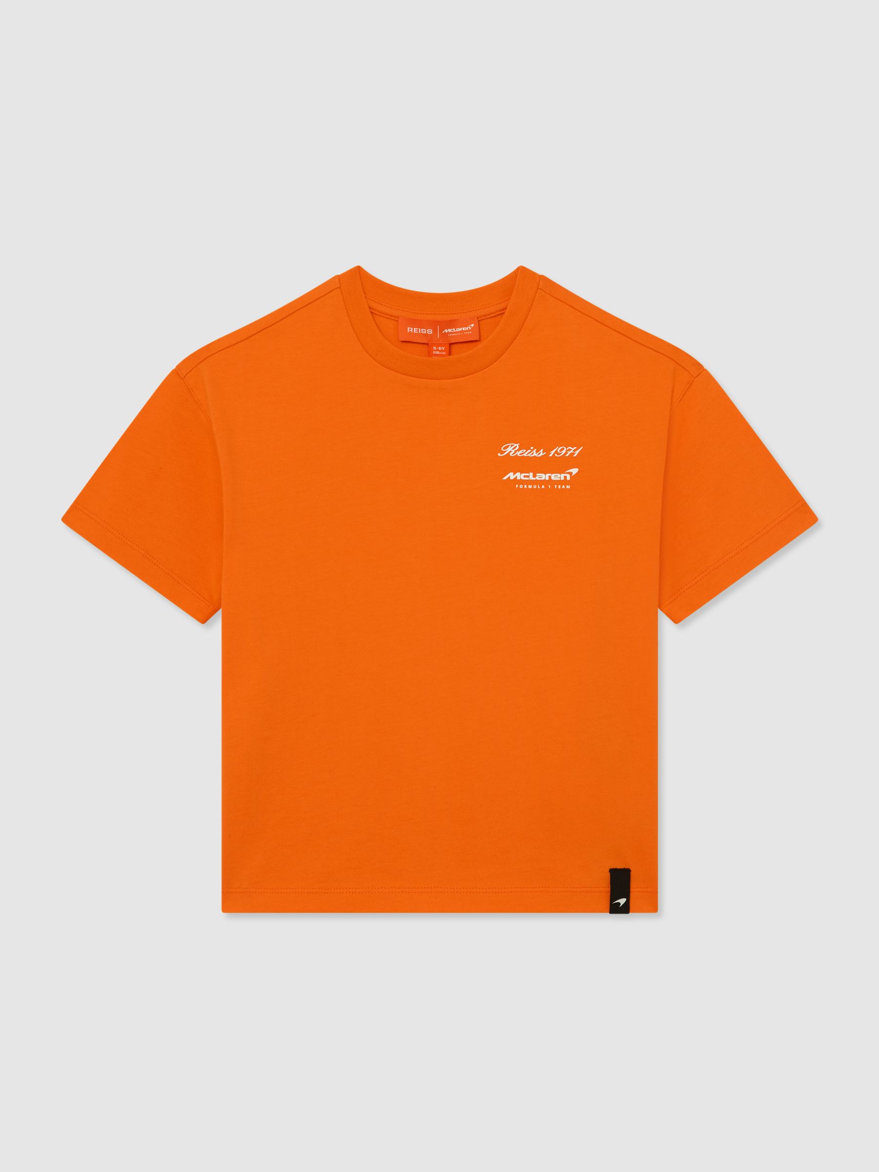 9-13 yrs McLaren Racing Motorsport Relaxed T-Shirt Unisex-Fit in Papaya - Image 2 of 3