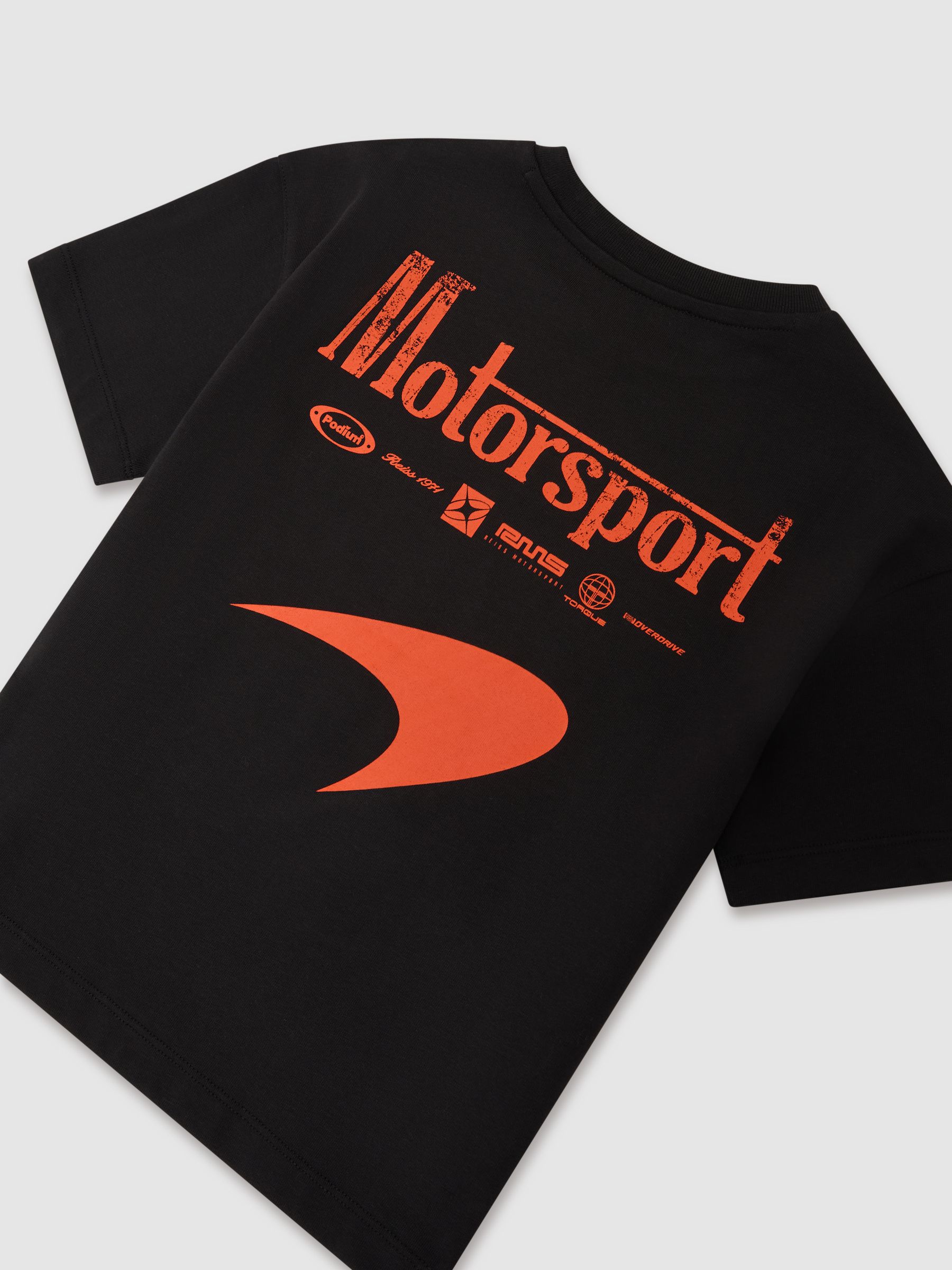 13-14 yrs McLaren Racing Motorsport Relaxed T-Shirt Unisex-Fit in Black - Image 1 of 3