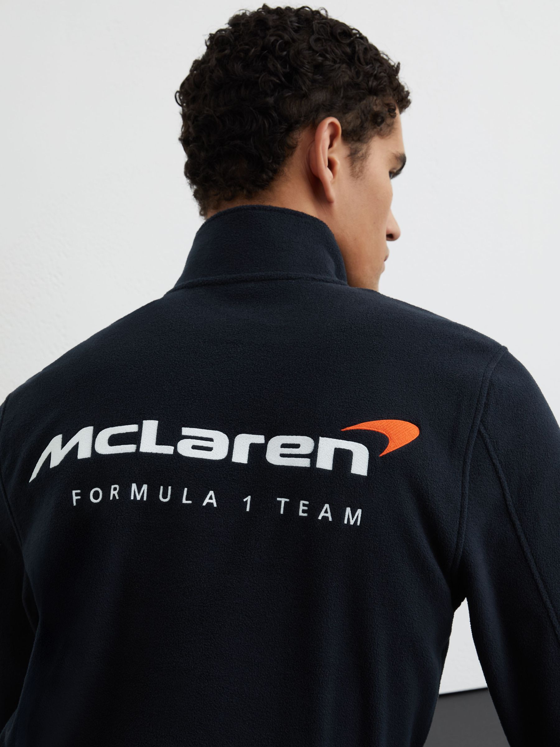 McLaren Racing Fleece Half-Zip Top Unisex-Fit in Navy - Image 1 of 9