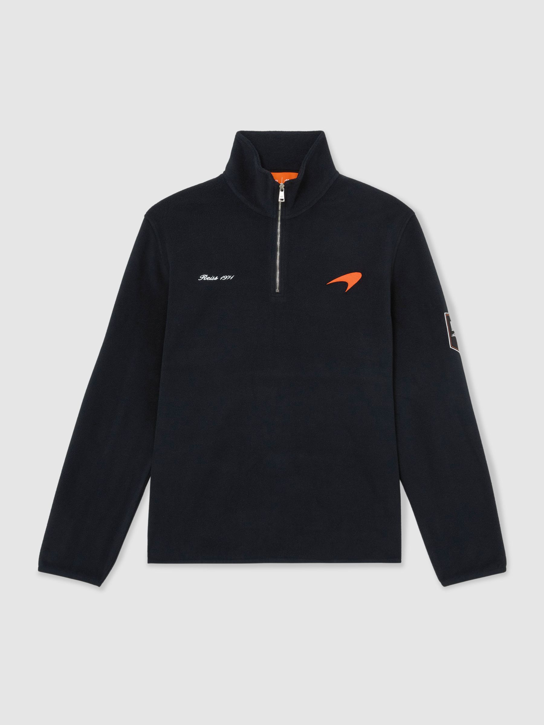 McLaren Racing Fleece Half-Zip Top Unisex-Fit in Navy - Image 2 of 9