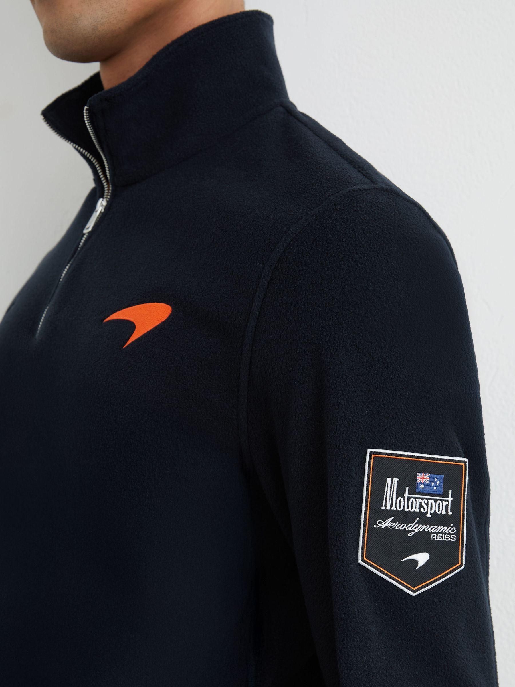 McLaren Racing Fleece Half-Zip Top Unisex-Fit in Navy - Image 6 of 9