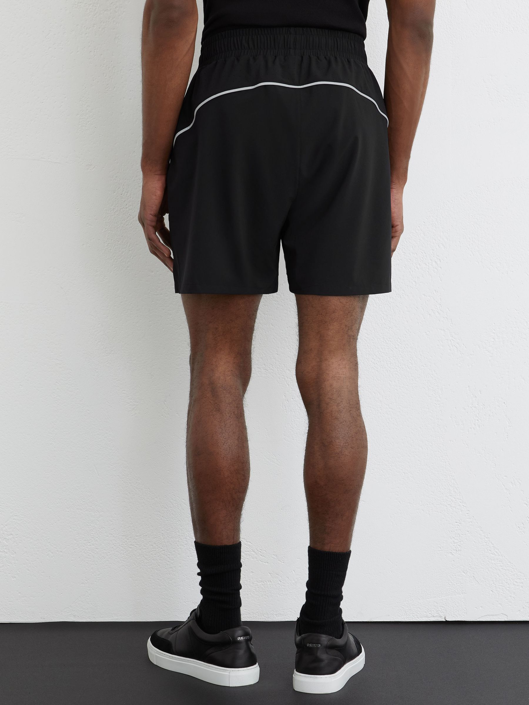 McLaren Racing Piped Track Shorts in Black - Image 5 of 7