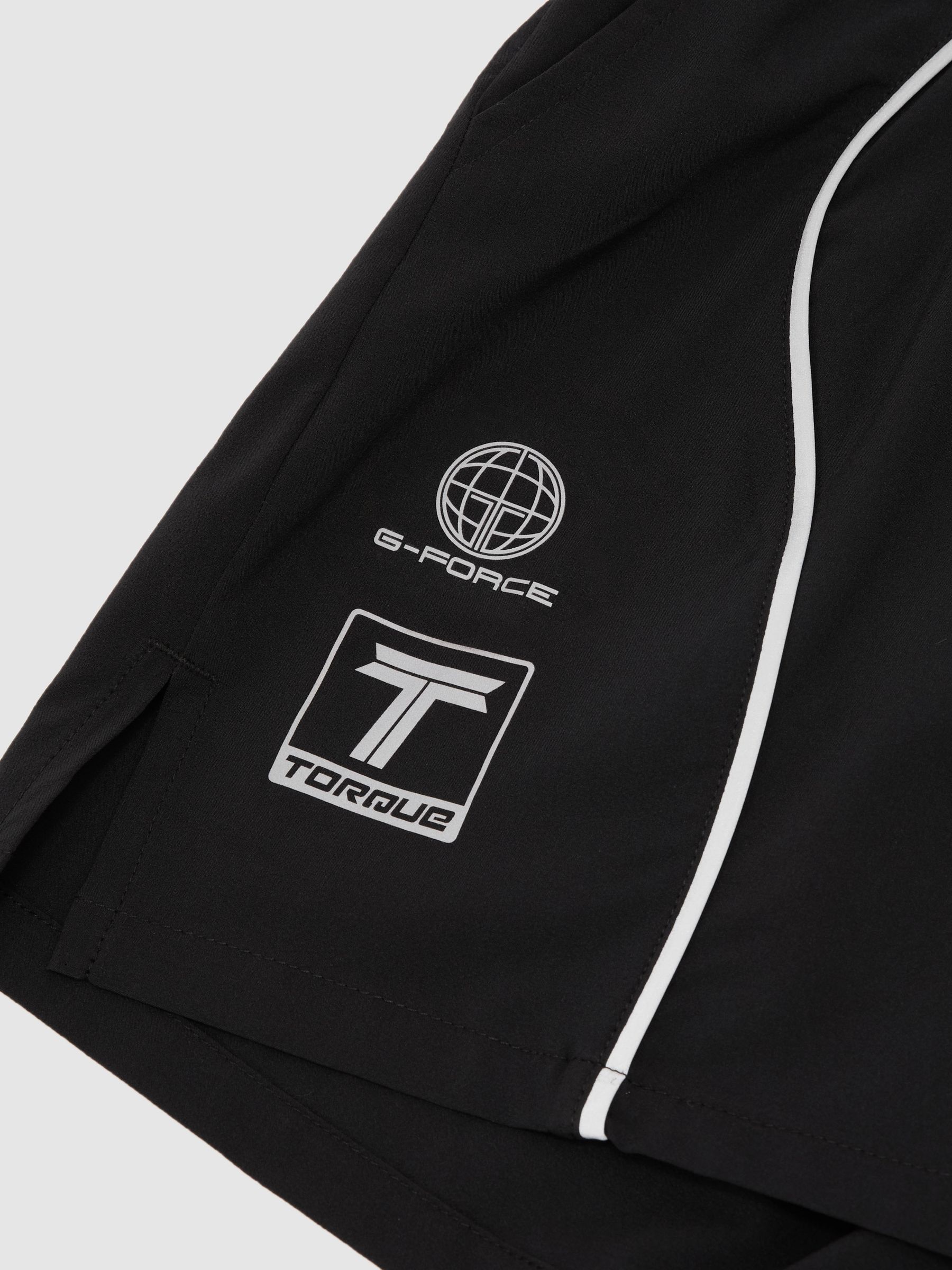 McLaren Racing Piped Track Shorts in Black - Image 6 of 7