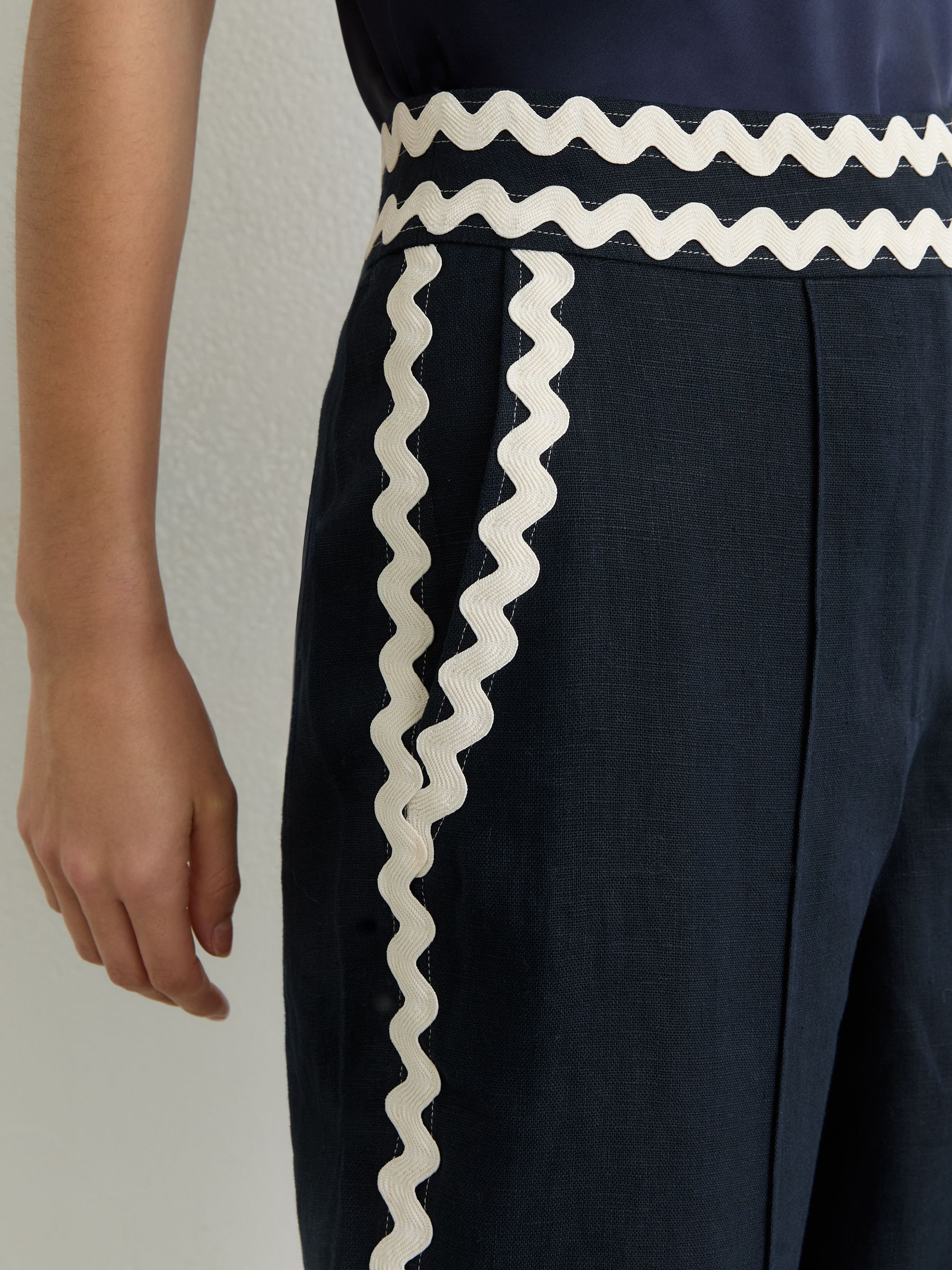 Trousers in Navy - Image 4 of 7