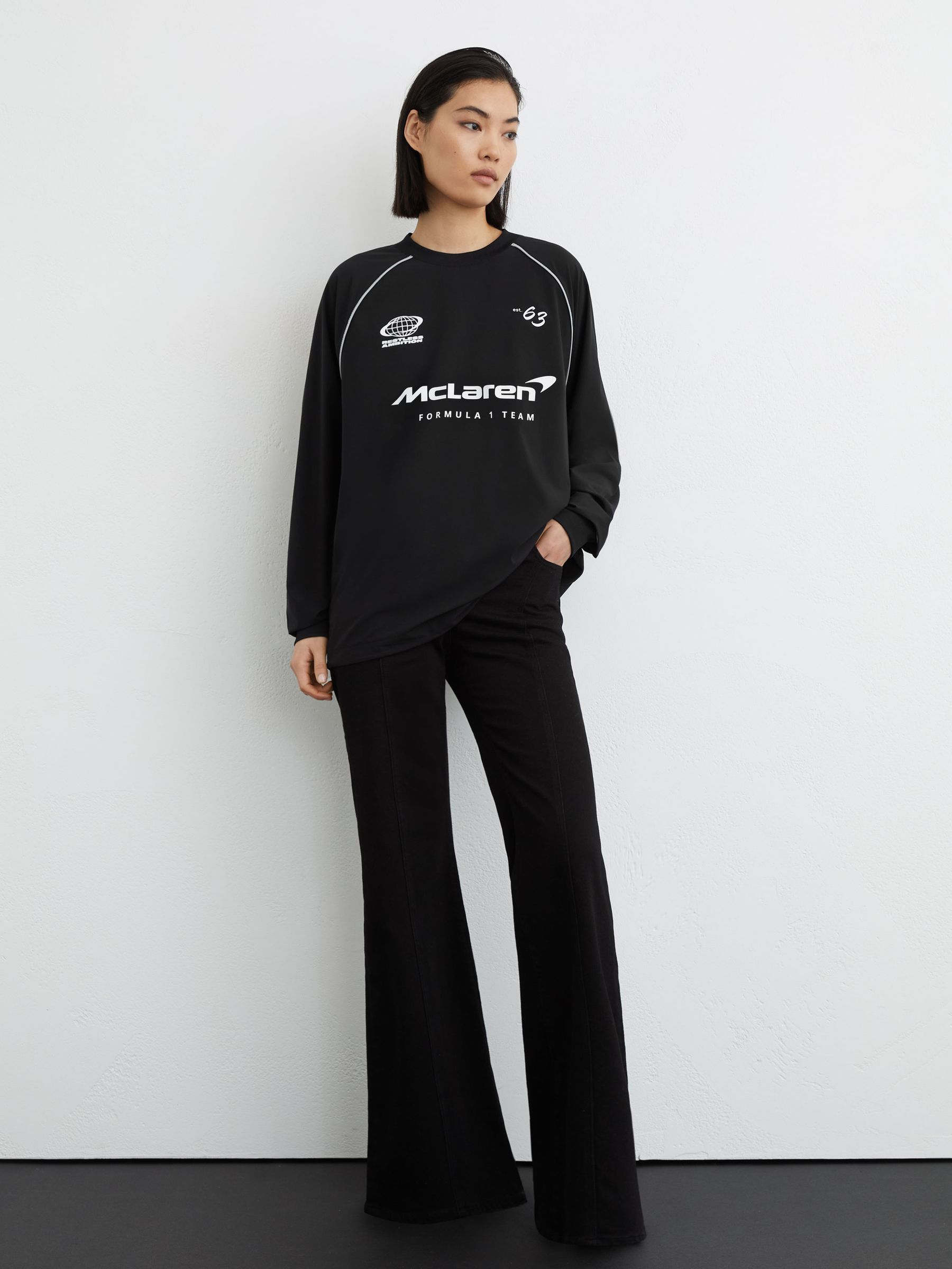 McLaren Racing Logo Track Top Unisex-Fit in Black - Image 3 of 8