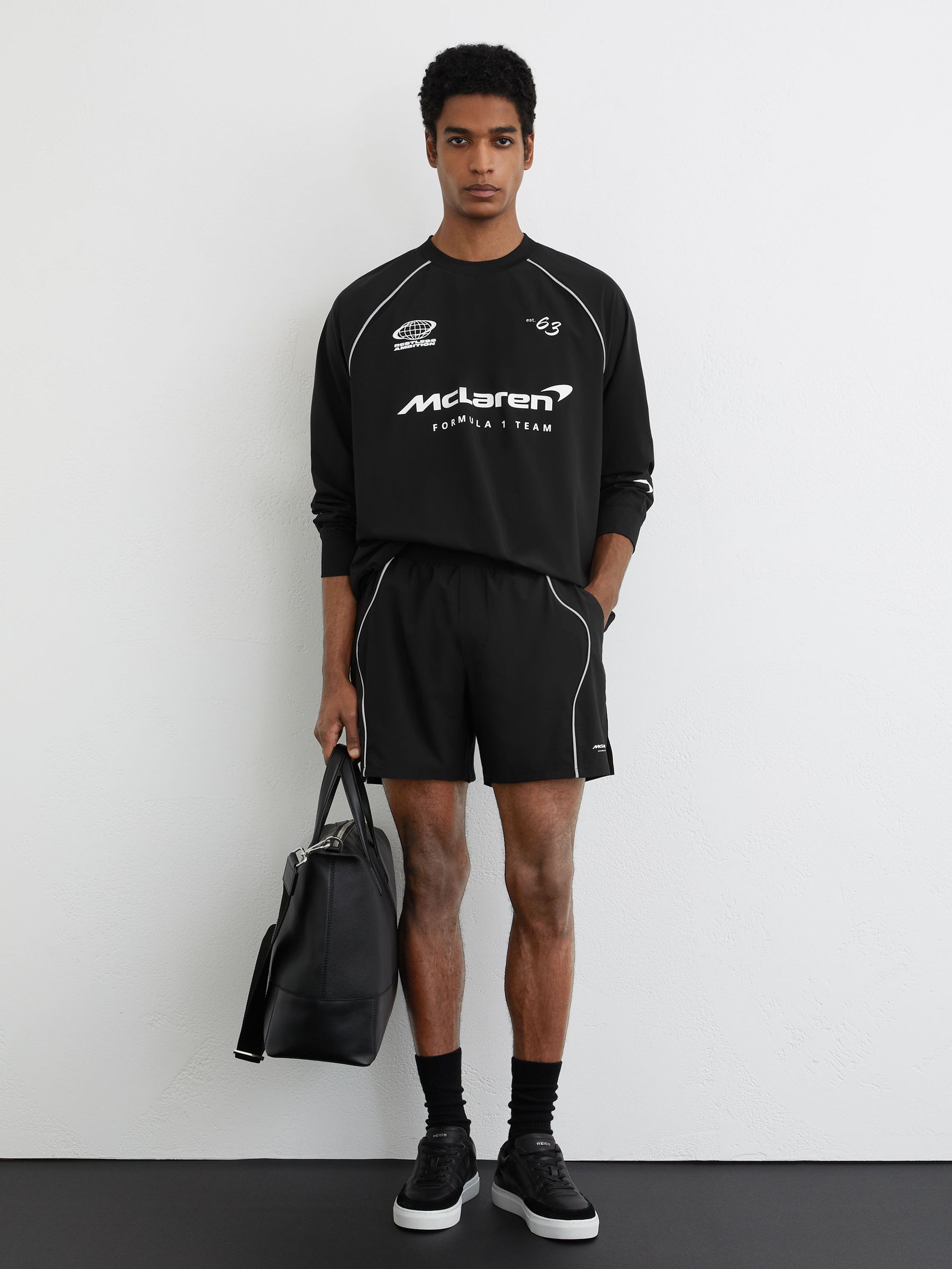 McLaren Racing Logo Track Top Unisex-Fit in Black - Image 5 of 8