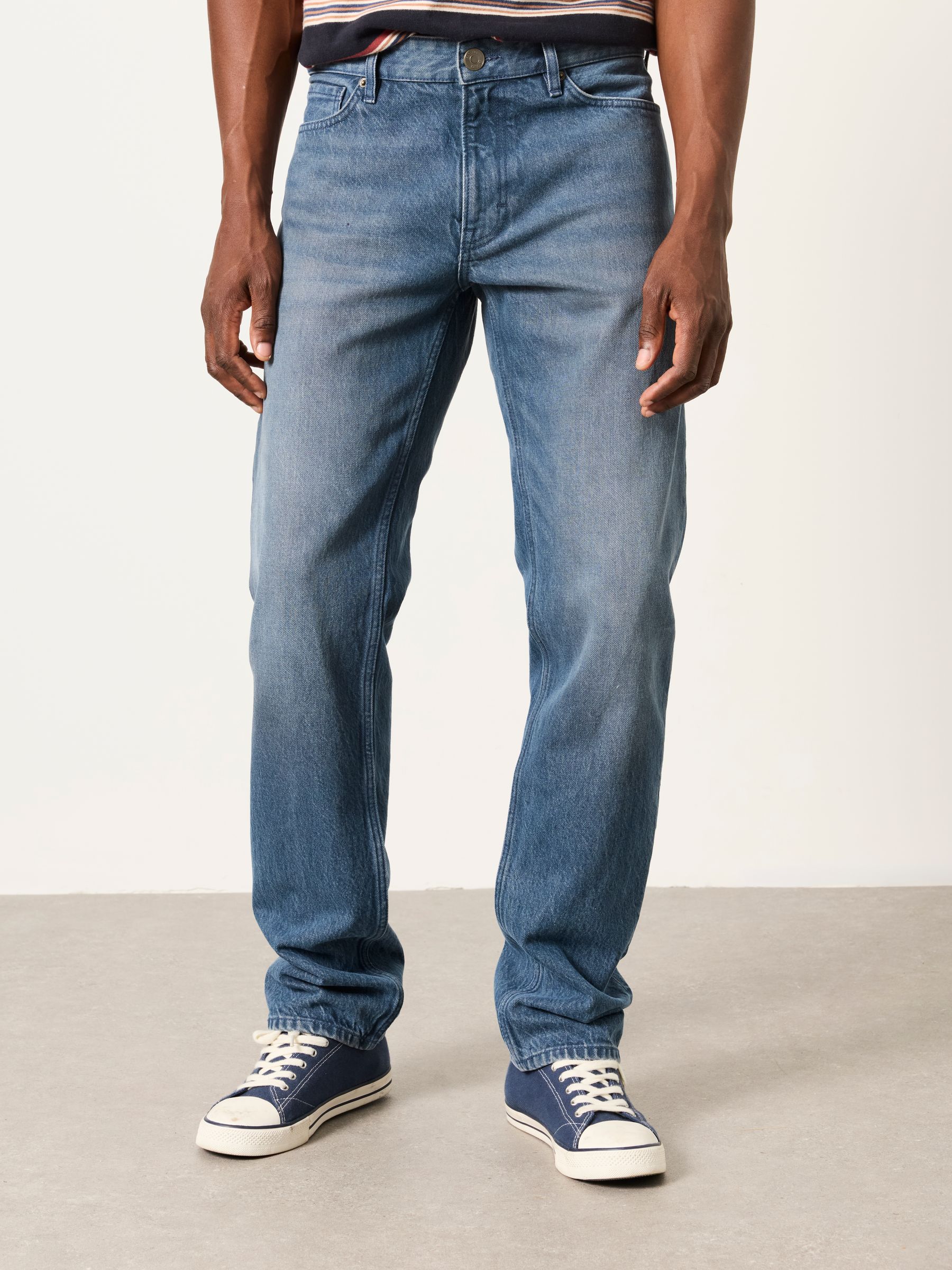 Mid Blue Straight Fit Jeans - Image 1 of 5