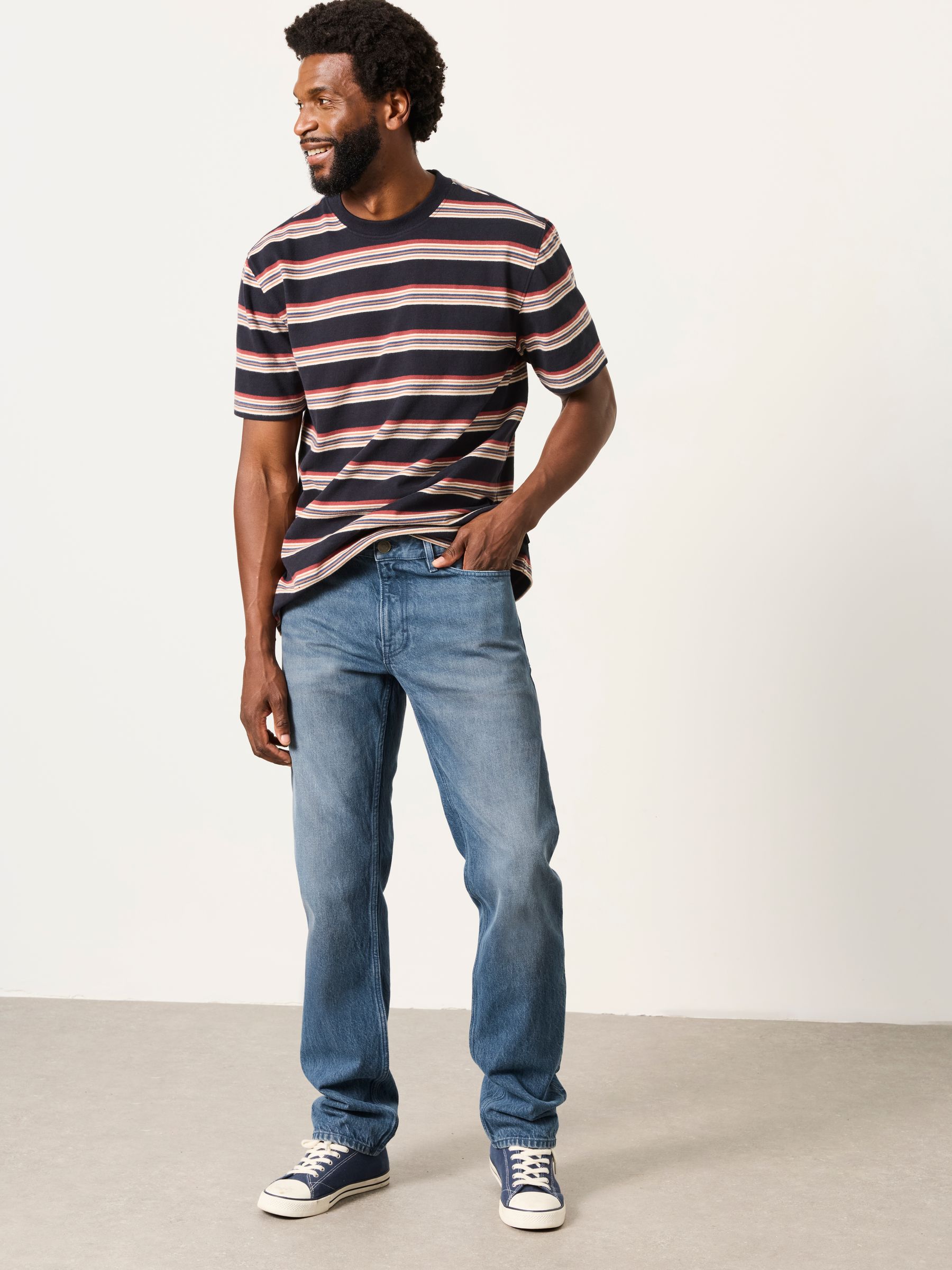 Mid Blue Straight Fit Jeans - Image 3 of 5