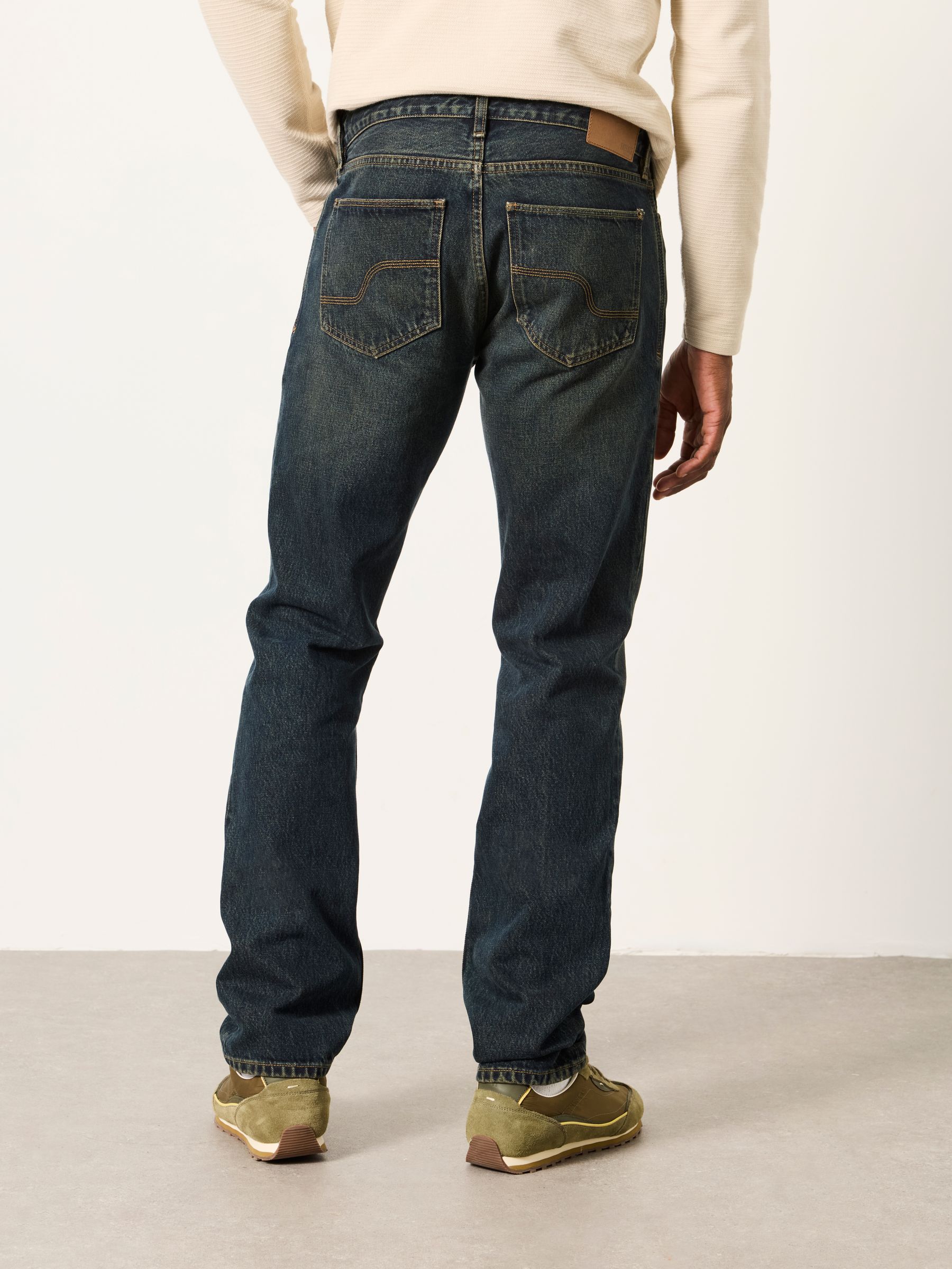 Dark Blue Straight Fit Jeans - Image 2 of 6