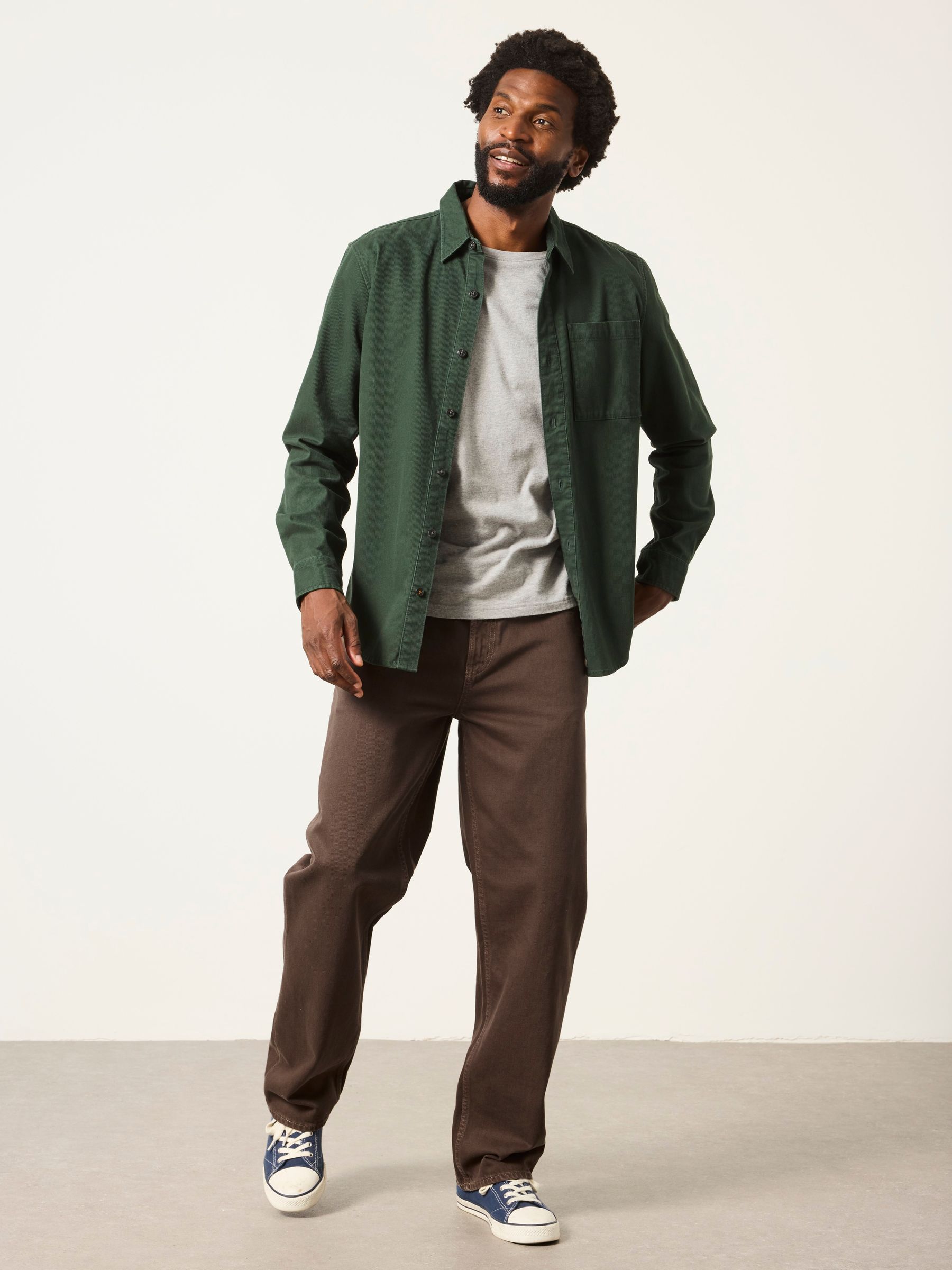 Chocolate Brown Relaxed Straight Fit Jeans - Image 3 of 6