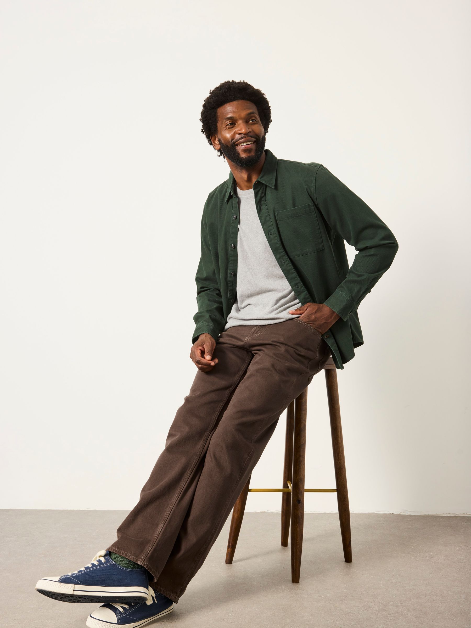 Chocolate Brown Relaxed Straight Fit Jeans - Image 5 of 6